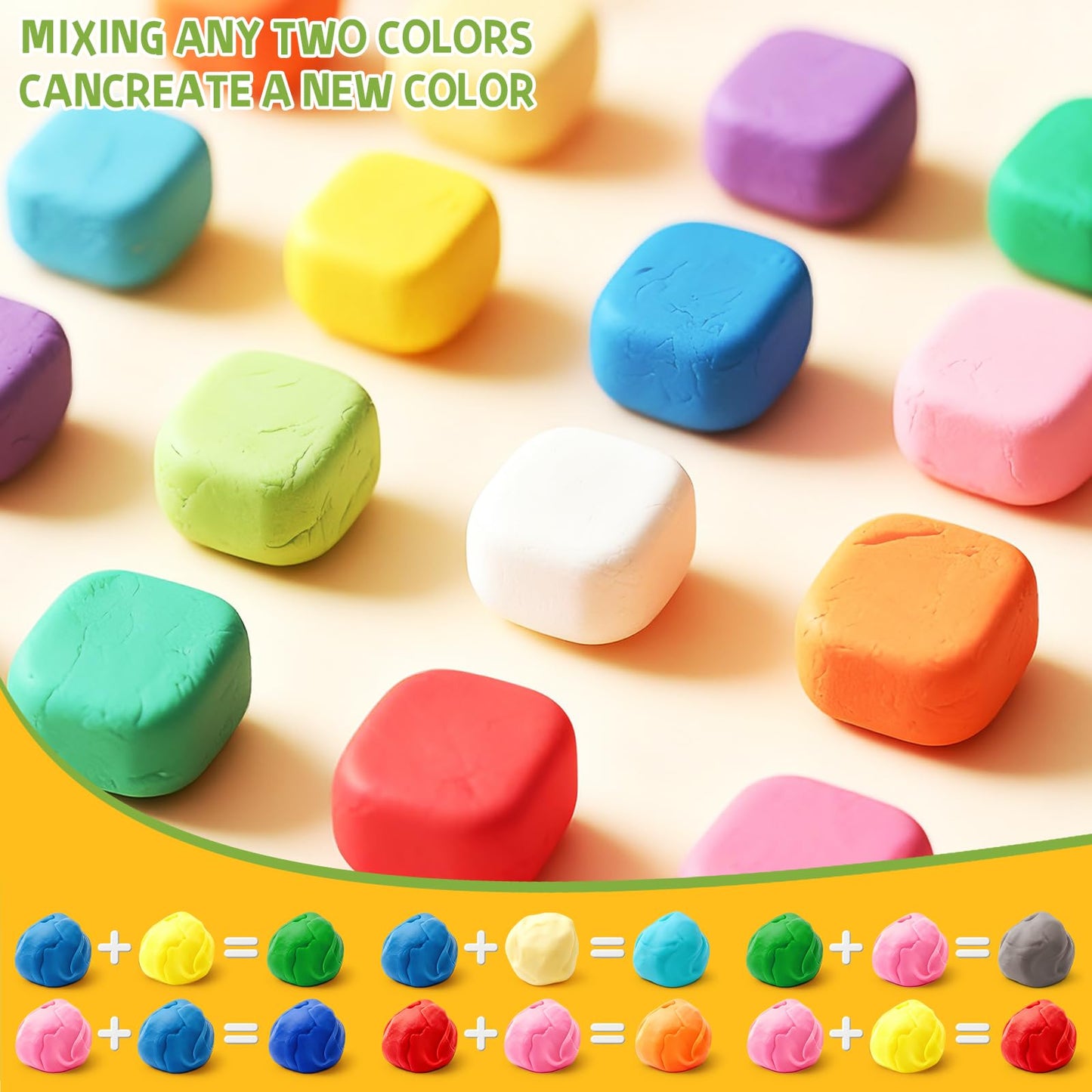 JUKUDAHU 50PCS Play Clay Set Blooming Flower Garden Toy Playset for Kids 3-5, DIY Nature Kits, Pretend Kitchen Toys Accessories with Cart, Toy Dishes, Gifts for Girls Boys Toddlers Ages 3 4 5 6 7 8 9