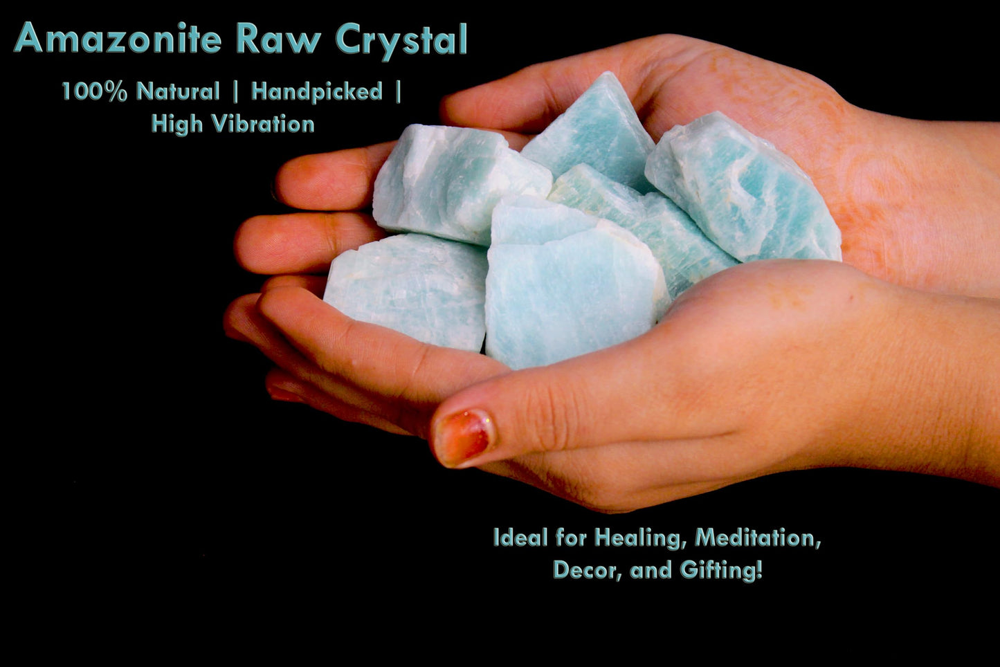 Amazonite Raw Crystals Natural Healing Stones for Soothing Energy, Chakra, Meditation, Reiki, Crystal Grid, Wire Wrapping, Tumbling & Calming Spiritual Home Decor