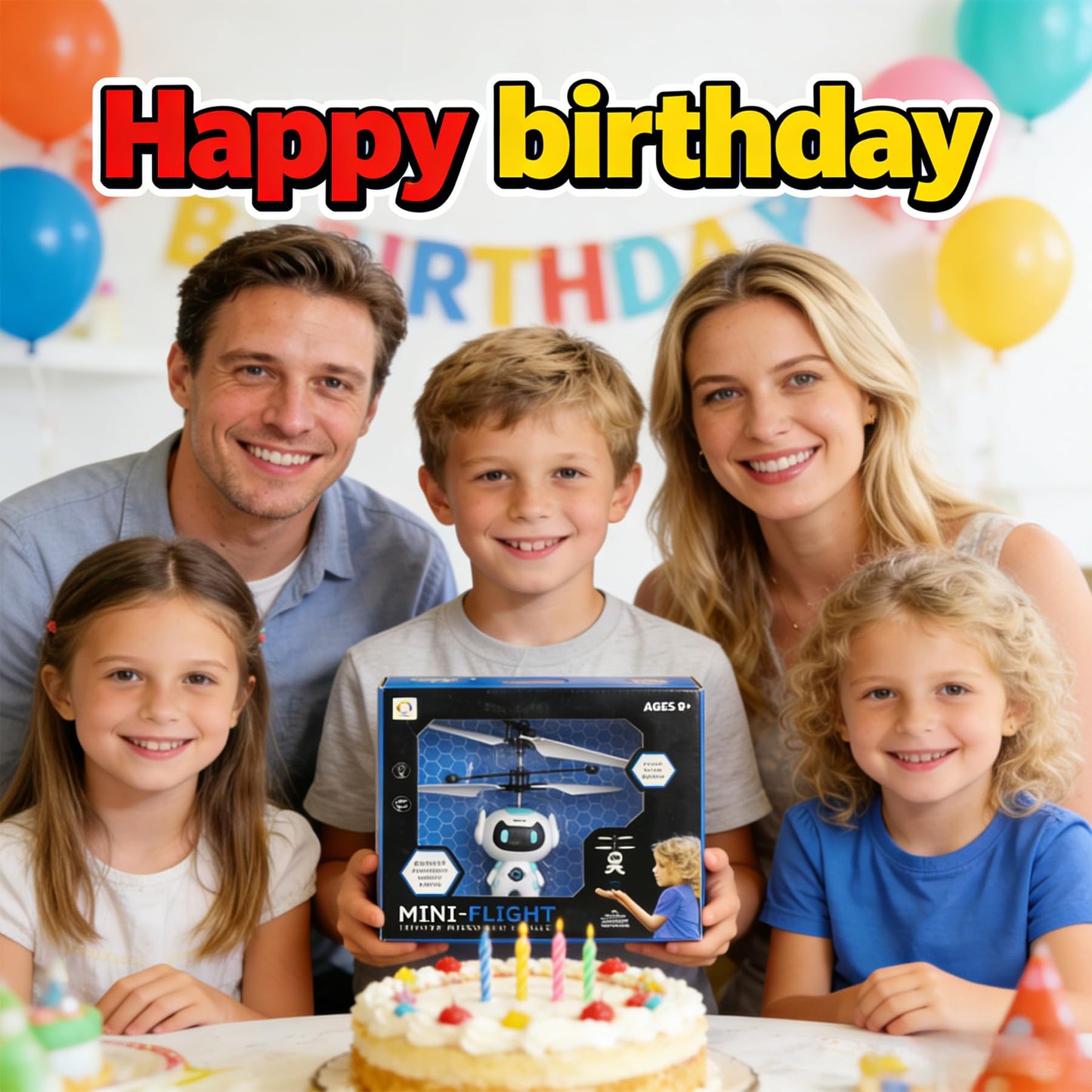 Flying Toys for Kids Mini Drones for Kids 8-12 with LED Light Indoor Rechargeable Mini Helicopter Toy Mini Robot Toy Cool Toys Gift for Boys & Girls Age 6-12