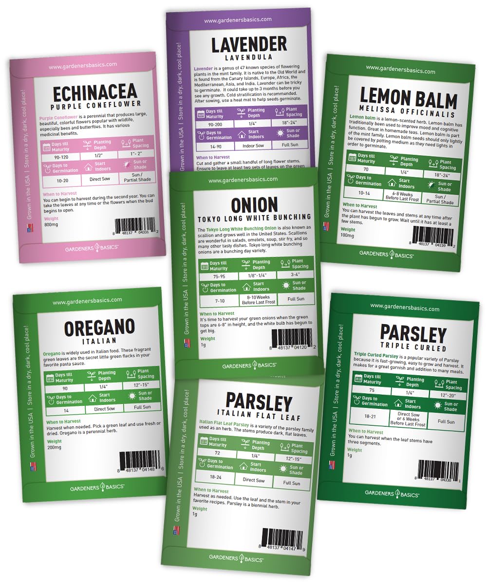 35 Medicinal Herb Seeds Variety Pack – Heirloom Non-GMO Healing & Culinary Herbs for Planting – Apothecary, Tea & Homestead Garden Kit