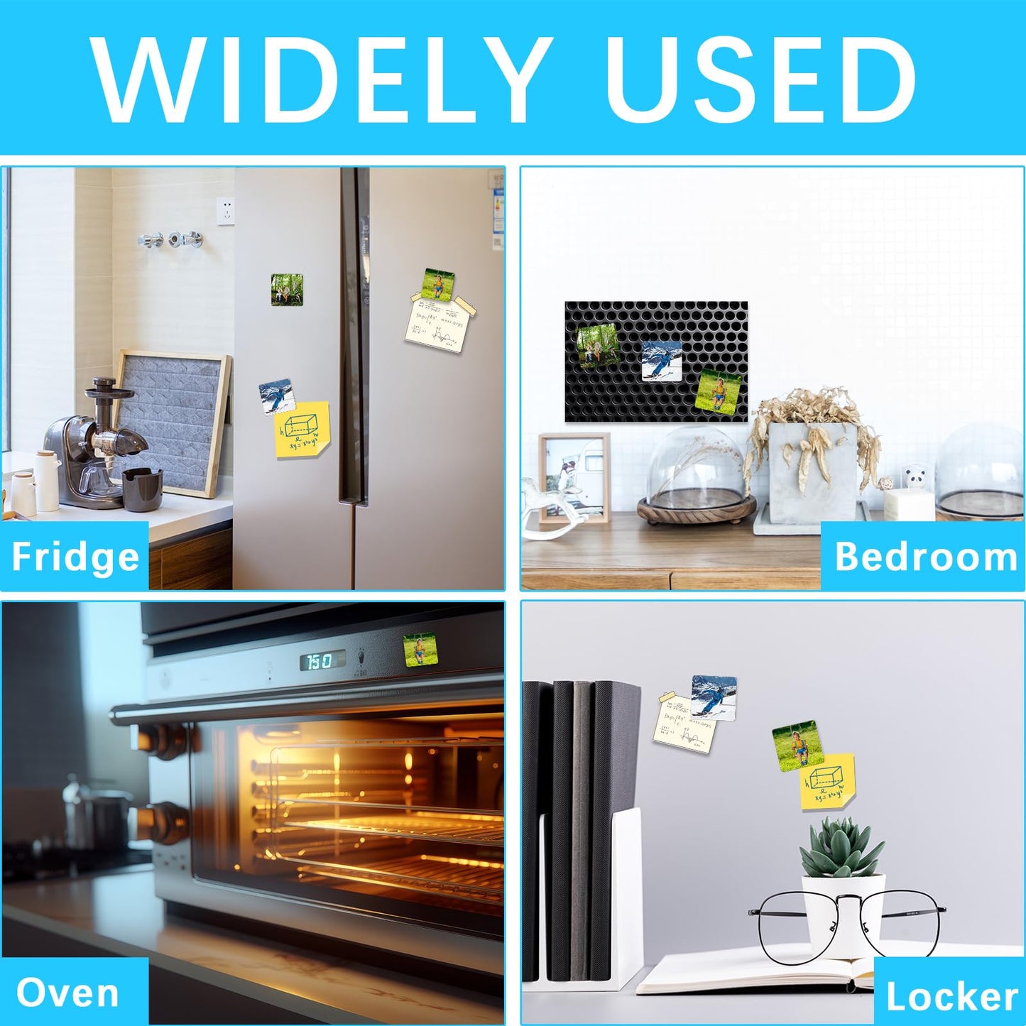 50 PCS Sublimation Magnet Blanks Metal Products Bulk Square 25 Metal Sublimation Blanks and 25 Magnets 3x3 inch Sublimation Fridge Magnet Aluminum Sign Blanks for Kitchen Office Decorative