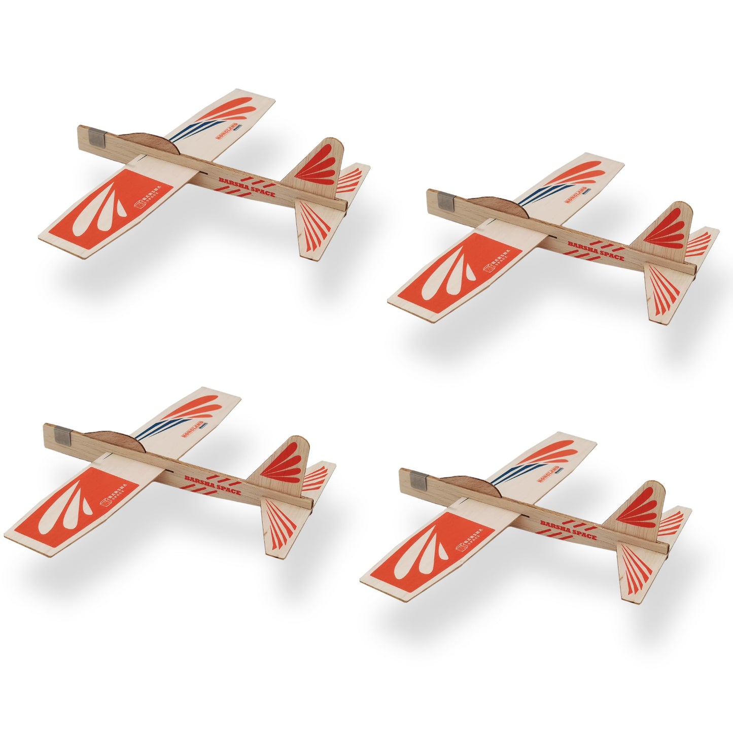 Barsha Space Balsa Wood Airplane Toys Set | Wooden Airplane Kits | 4 Balsa Wood Glider Planes, Model Toy Airplane Kits | Classic Toys for Children