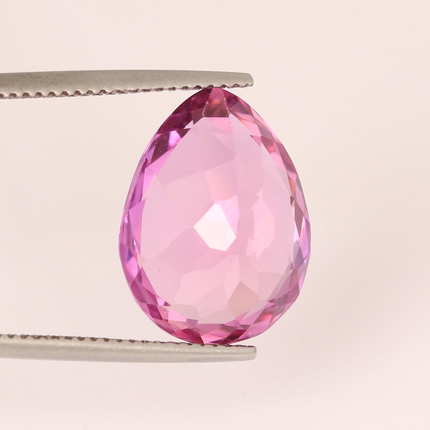 REAL-GEMS Jewelry Making Stone Certified 11.5 Carat Natural Brazilian Pink Kunzite Pear Cut Loose Gemstone