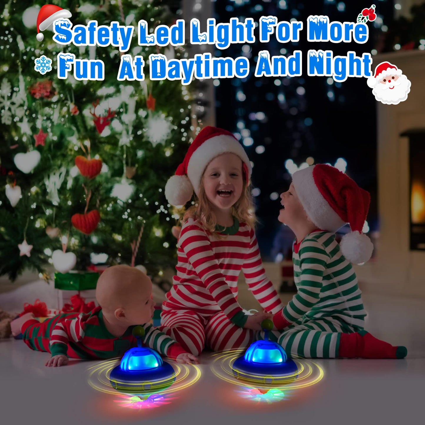 Light Up Spining Top Toy with Flashing Lights, Learning/Sensory Toys for Toddlers, Fidget Toys for Adult and Kids, Birthday Party Favors Toys for 3 4 5 6 7 8 9 10 Year Old Boys Girls