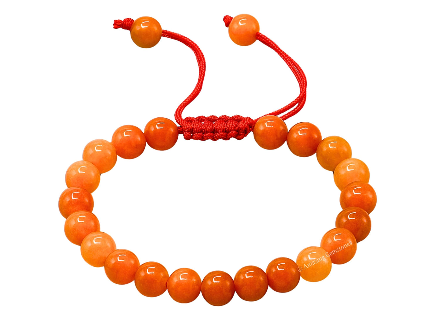 Amazing Gemstone Red Aventurine Bracelet for Women Men's Gifts - Protection Healing Crystal Bracelet - 8mm Gemstone Beaded Adjustable Bracelet Pulseras Para Hombres Mujer Stocking Stuffers