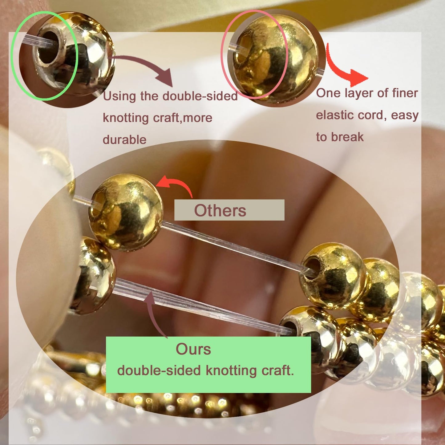 Free bird Gold Bracelets for Women 14k Gold Plated November Birthstone Beaded Bracelet Cute Stretch Bracelet for Gift