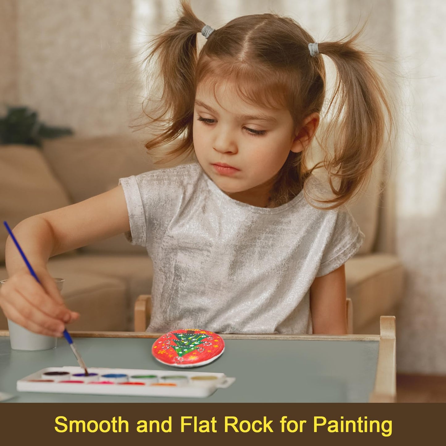 Markdang Rocks for Painting 30-35 Pcs 3-5” Large River Rocks for Paint Rock Natural Flat & Smooth Stones for Painting for Kids & Adult Craft Gift