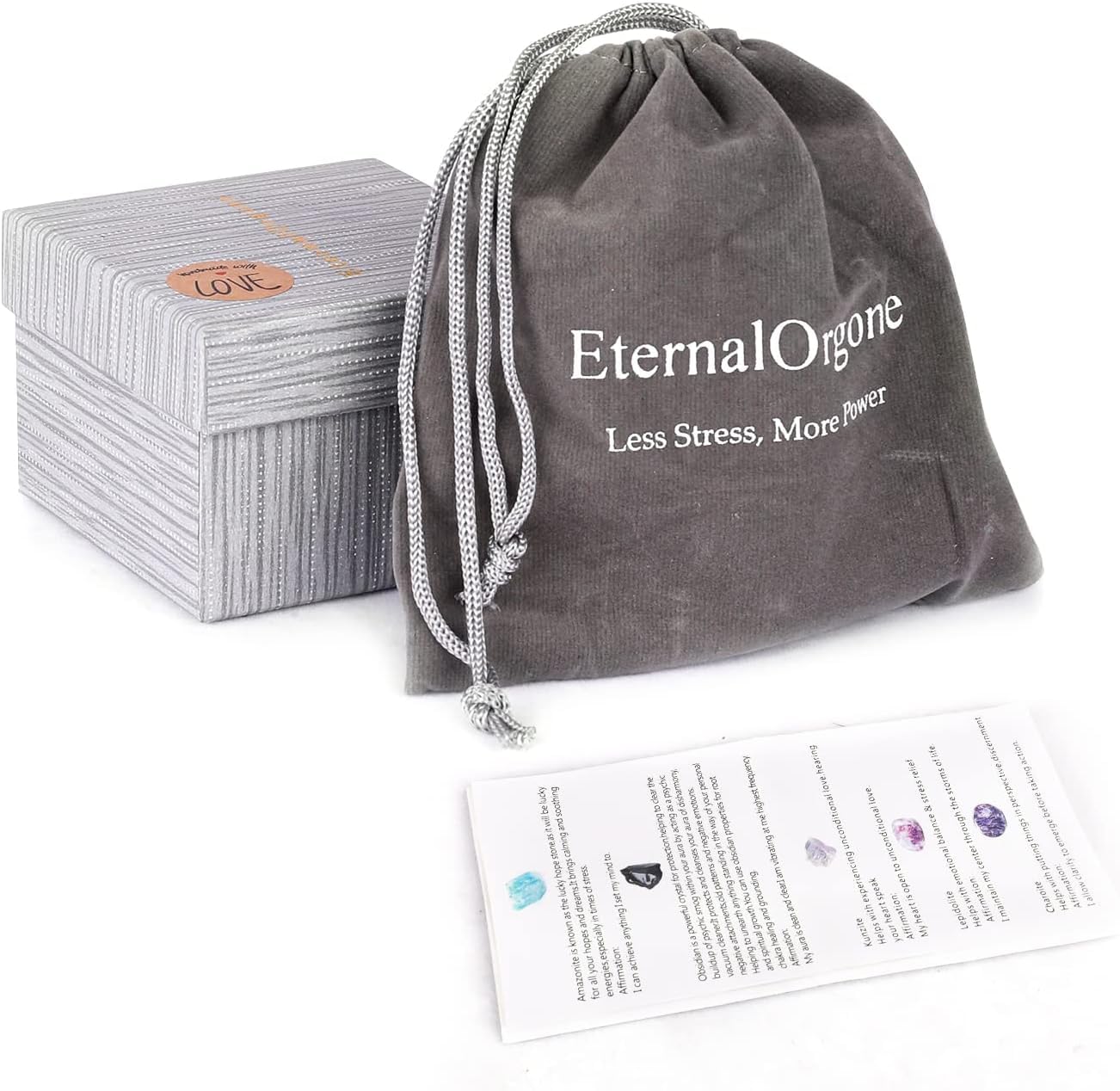 EternalOrgone Tree of Life Orgone Pyramid for Positive Energy, Orgonite Blue Quartz&Obsidian Healing Crystal Pyramids for Reduce Stress Chakra Reiki Healing Meditation Attracts Lucky and Success