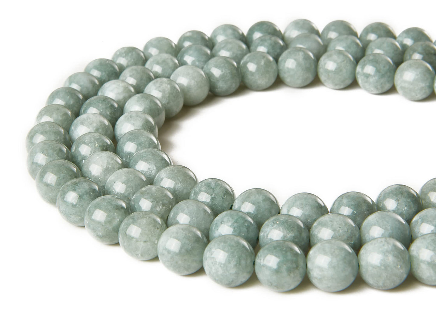60pcs 6mm Burmese Jade Beads Natural Gemstone Beads Round Loose Beads for Jewelry Making