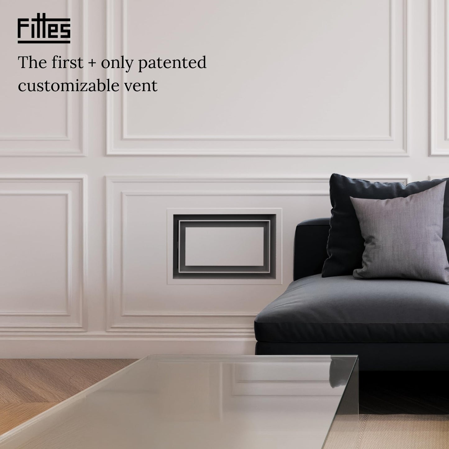 Fittes Framed Wall Vent [Lite+] - 6"x10" - Cotton White - 1 Pack