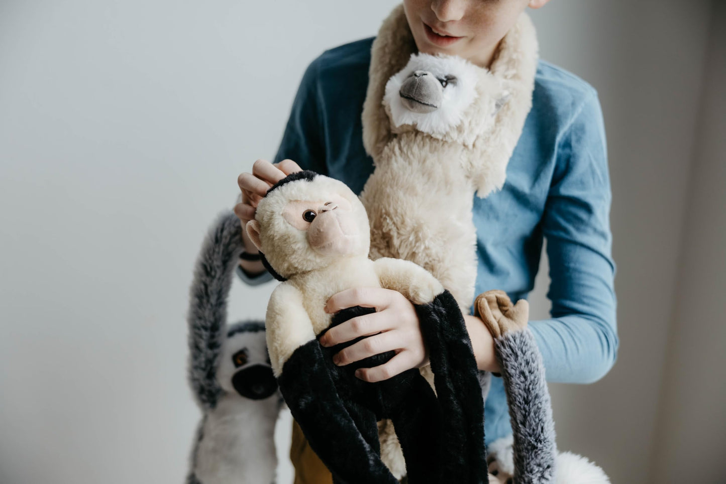 The Petting Zoo Hanging Capuchin Monkey Stuffed Animal Plushie, Gifts for Kids, Wildlife Animals, Monkey Plush Toy 20 Inches