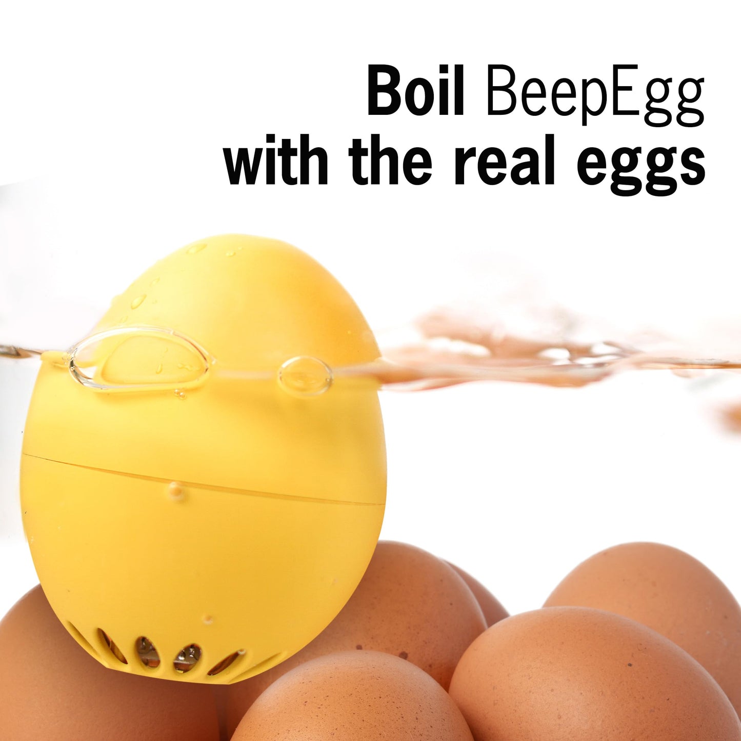 One World BeepEgg – Egg Timer for Boiling Eggs – Musical Egg Cooker for Soft, Medium, Hard Boiled Eggs – Food Safe – Singing Floating Egg Timer – Egg Cooker for 3 Levels of Doneness - Brainstream