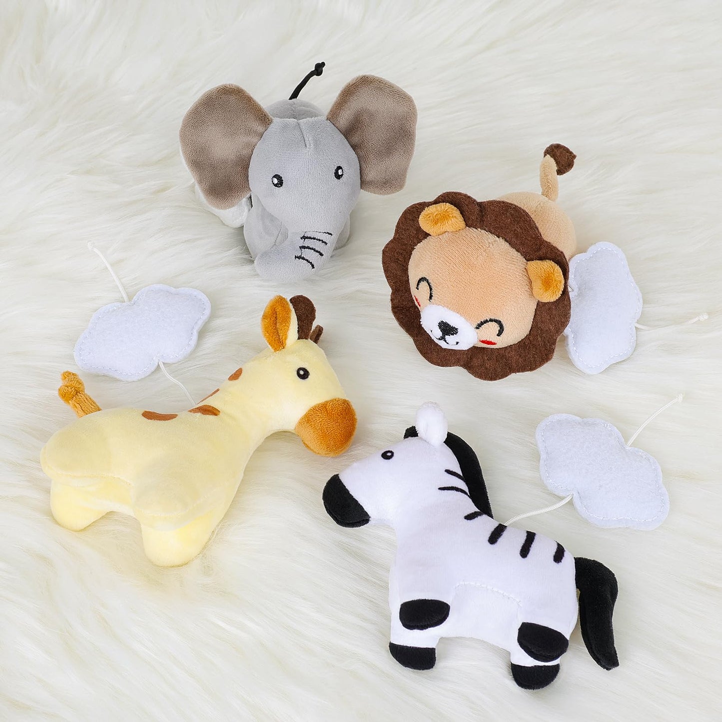 PIIKAGO Animals Crib Mobile for Boys & Girls - Safari Baby Mobile for Crib with Upgraded 3-Mode Music Box, Fits Standard Cribs, Nursery Mobiles