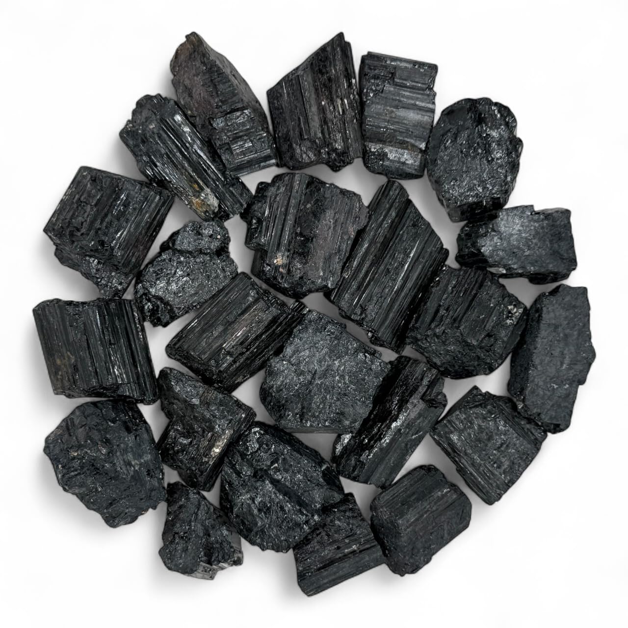 Rough Black Tourmaline Crystals - Raw Natural Black Tourmaline Stones Bulk - Crystal Healing (1-2", 3, count)