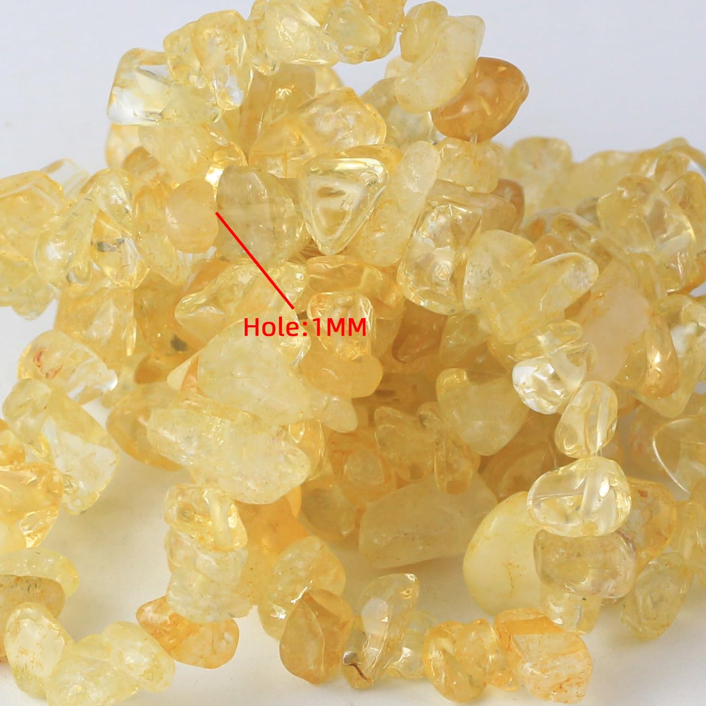31 inches Chip Stone Loose Gemstones Beads Drilled Strand for Jewelry Making (Citrine)