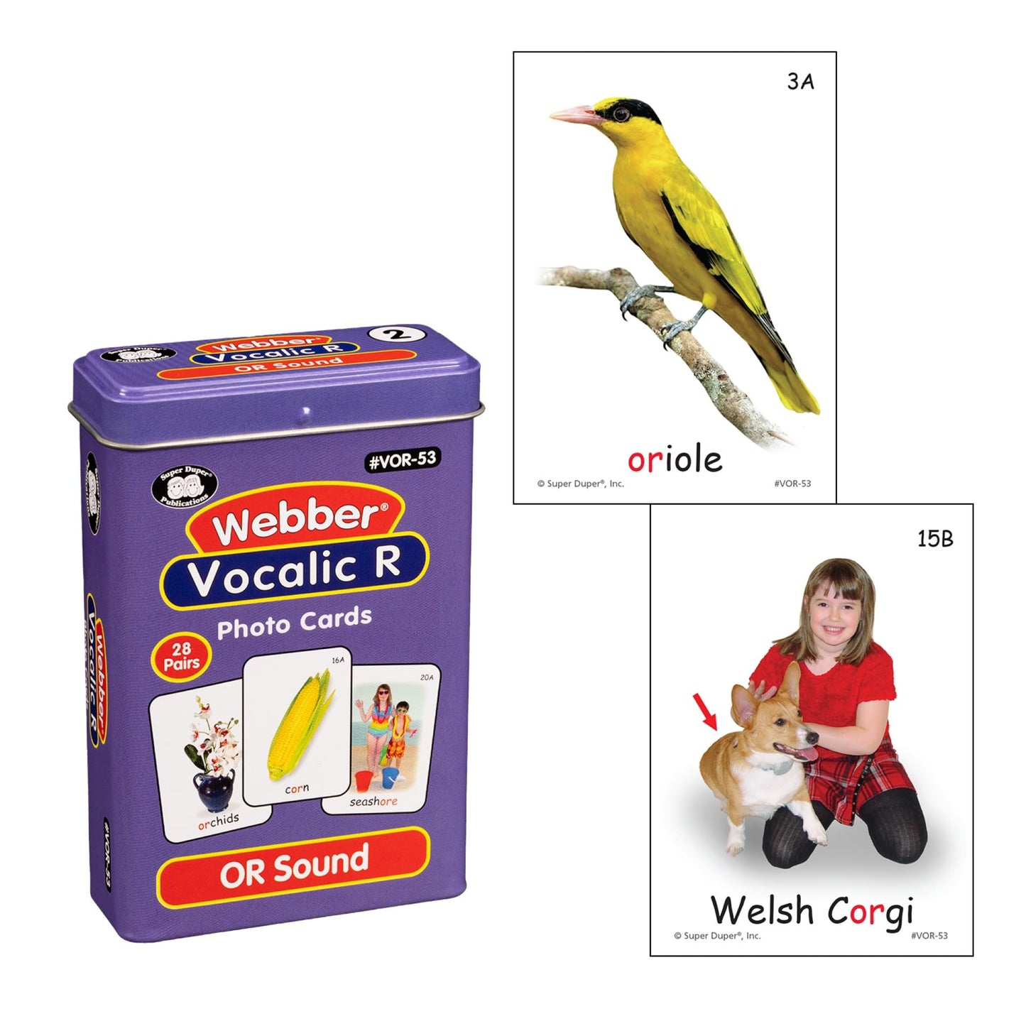 Super Duper Publications | Webber® Vocalic R Photo Card Decks | Educational Learning Resource for Children | Speech Therapy