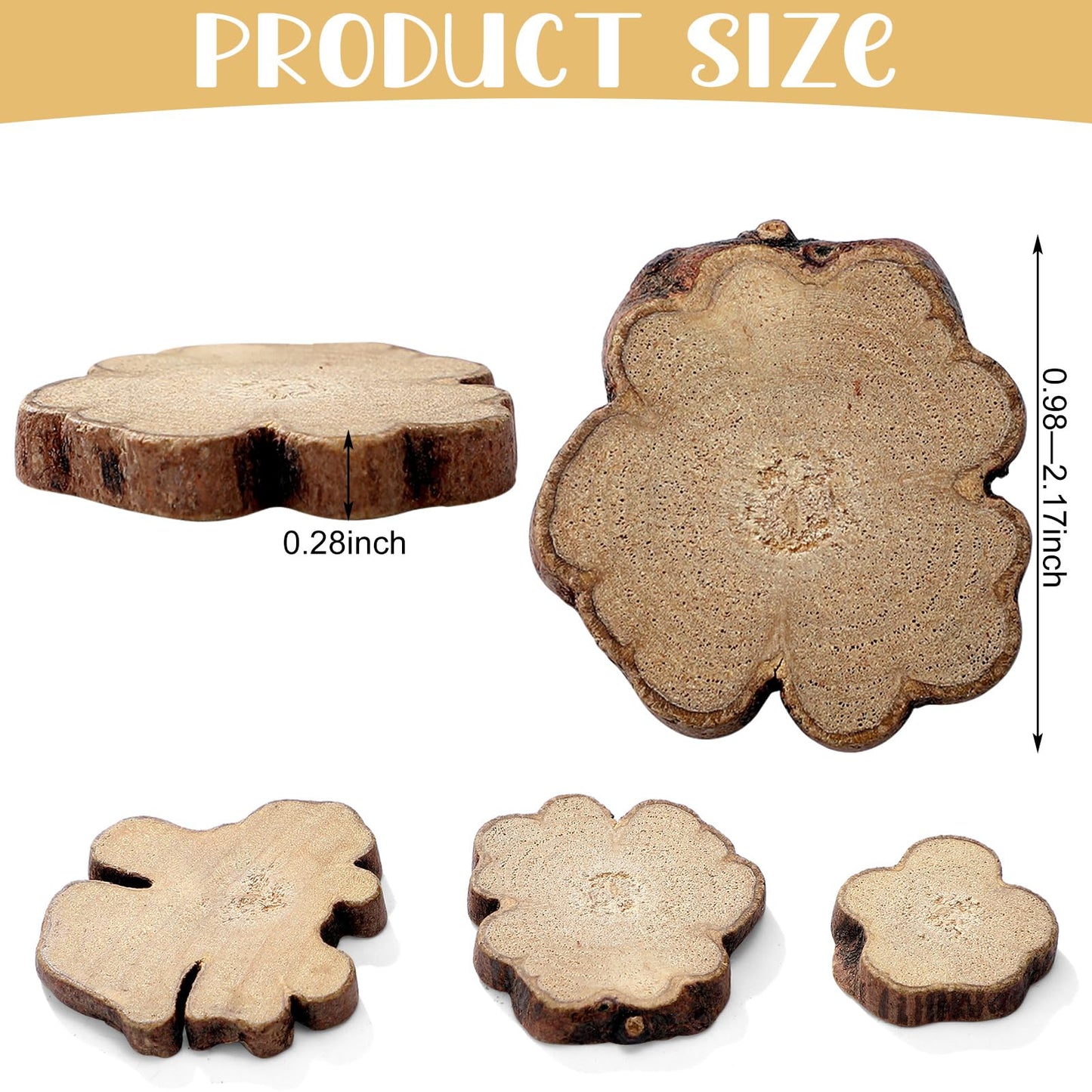 Gerrii 90 Pcs Irregular Wood Slices Log Slices for Centerpieces Small Unfinished Wood Craft Natural Tree Decoration for Table DIY Craft Art Christmas Ornament Engraving Cup Coaster Home Decor