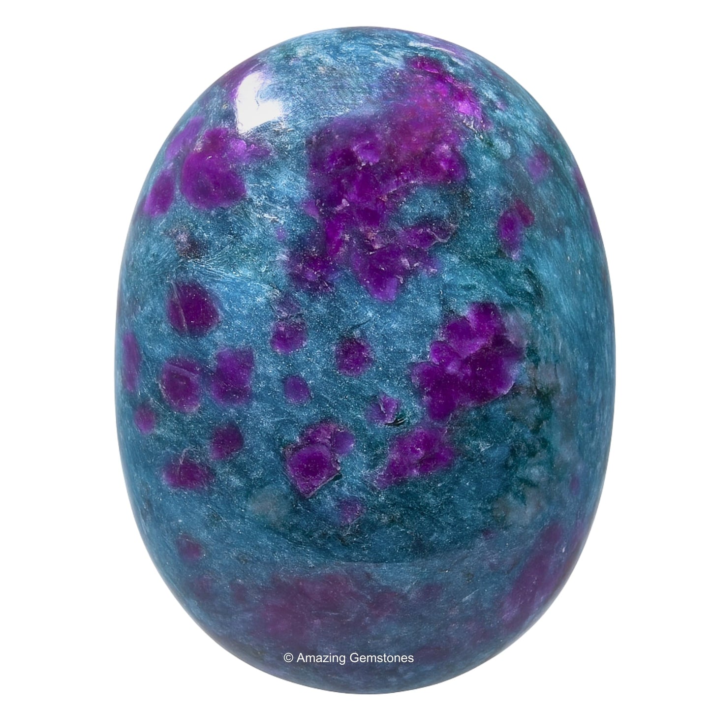 Amazing Gemstone Ruby in Kyanite Palm Stone - Massage Worry Stone for Natural Body Chakra Balancing, Reiki Healing and Crystal Grid