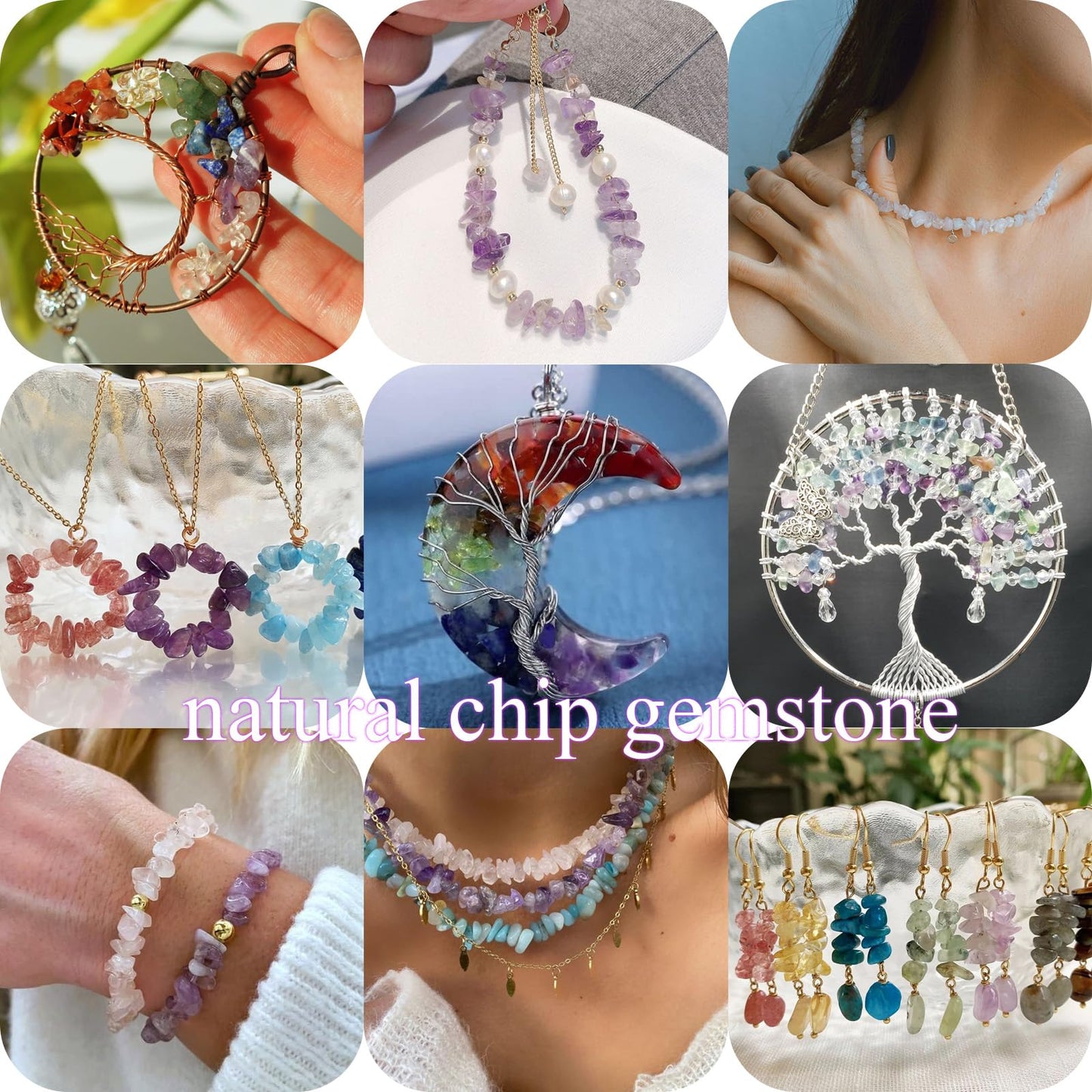 400pcs Natural Chip Stone Beads for Jewelry Making Garnet 5-8mm Irregular Gemstones Healing Crystal Loose Rocks Bead Hole Drilled for Ring Earrings Necklace Bracelet Making DIY Art Crafts