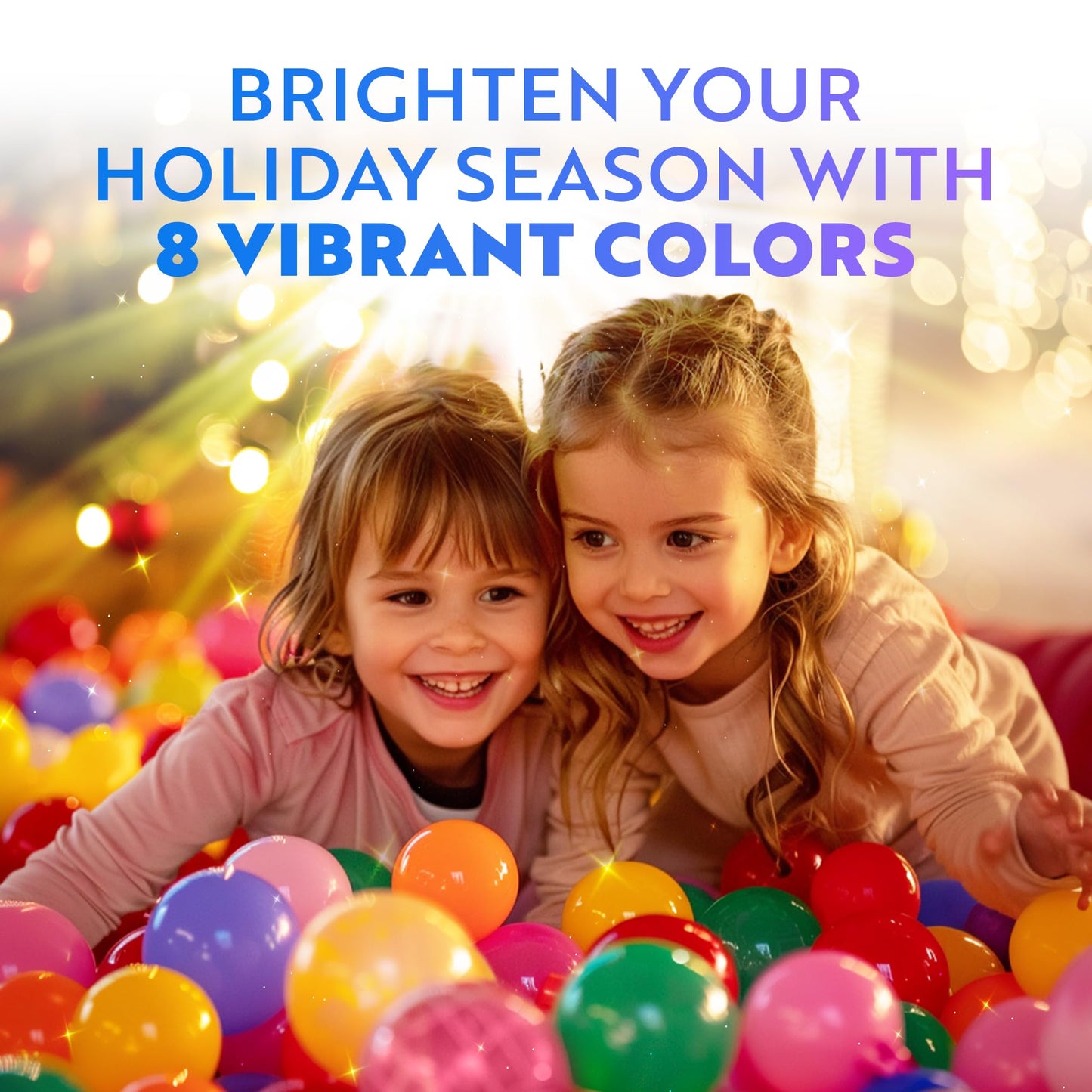 Playz Soft Plastic Mini Ball Pit Balls 50 Count - w/ 8 Vibrant Colors - Crush Proof, No Sharp Edges, Non Toxic, Phthalate & BPA Free for Baby Toddler Ball Pit, Play Tents & Tunnels Indoor & Outdoor