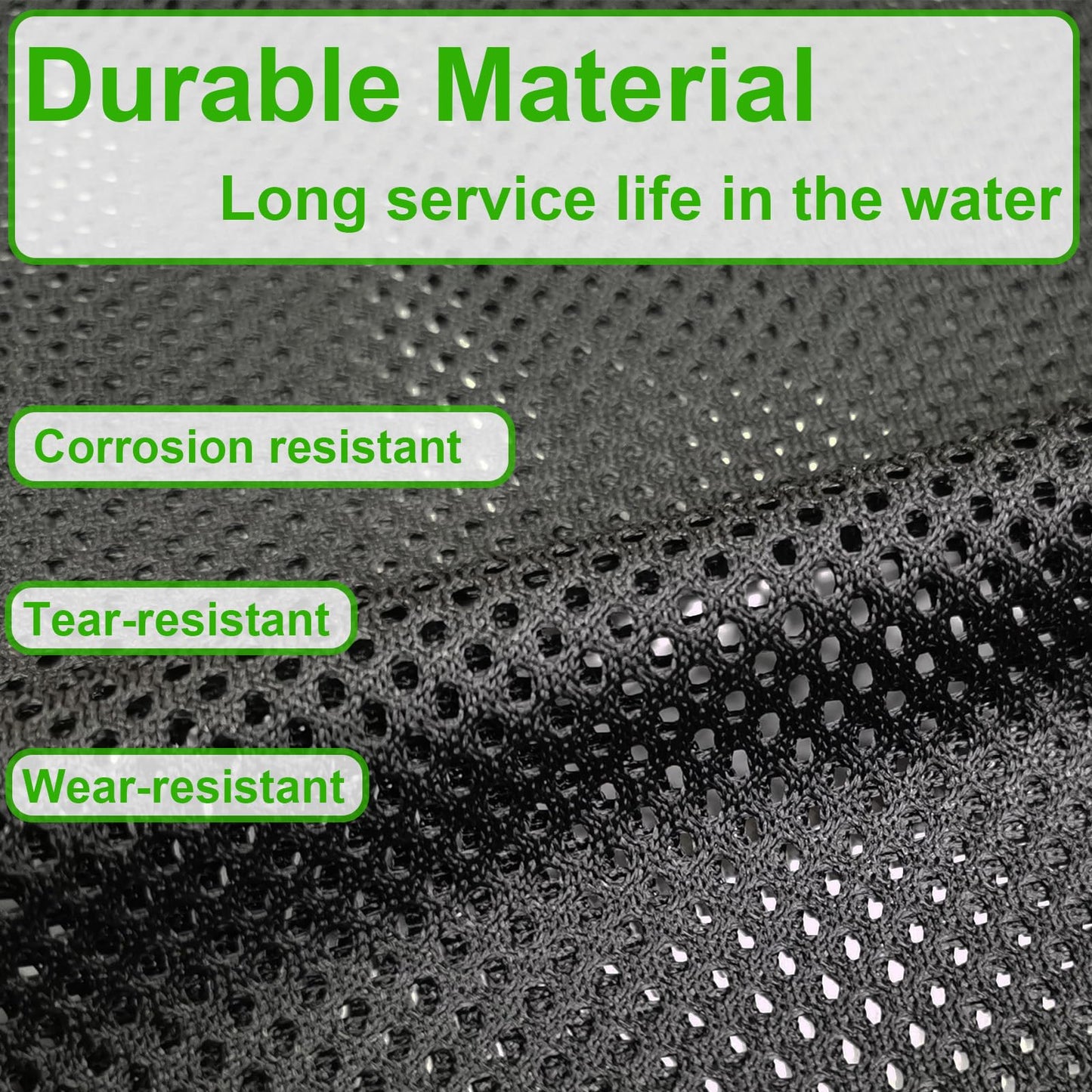 Large Pond Pump Filter Bags 2 Pcs 24" x 26", Drawstring Submersible Water Pump Barrier Bag, Black Mesh Media Bags, Pond Pump Covers for Aquarium, Swimming Pool, Outdoor Fountain.