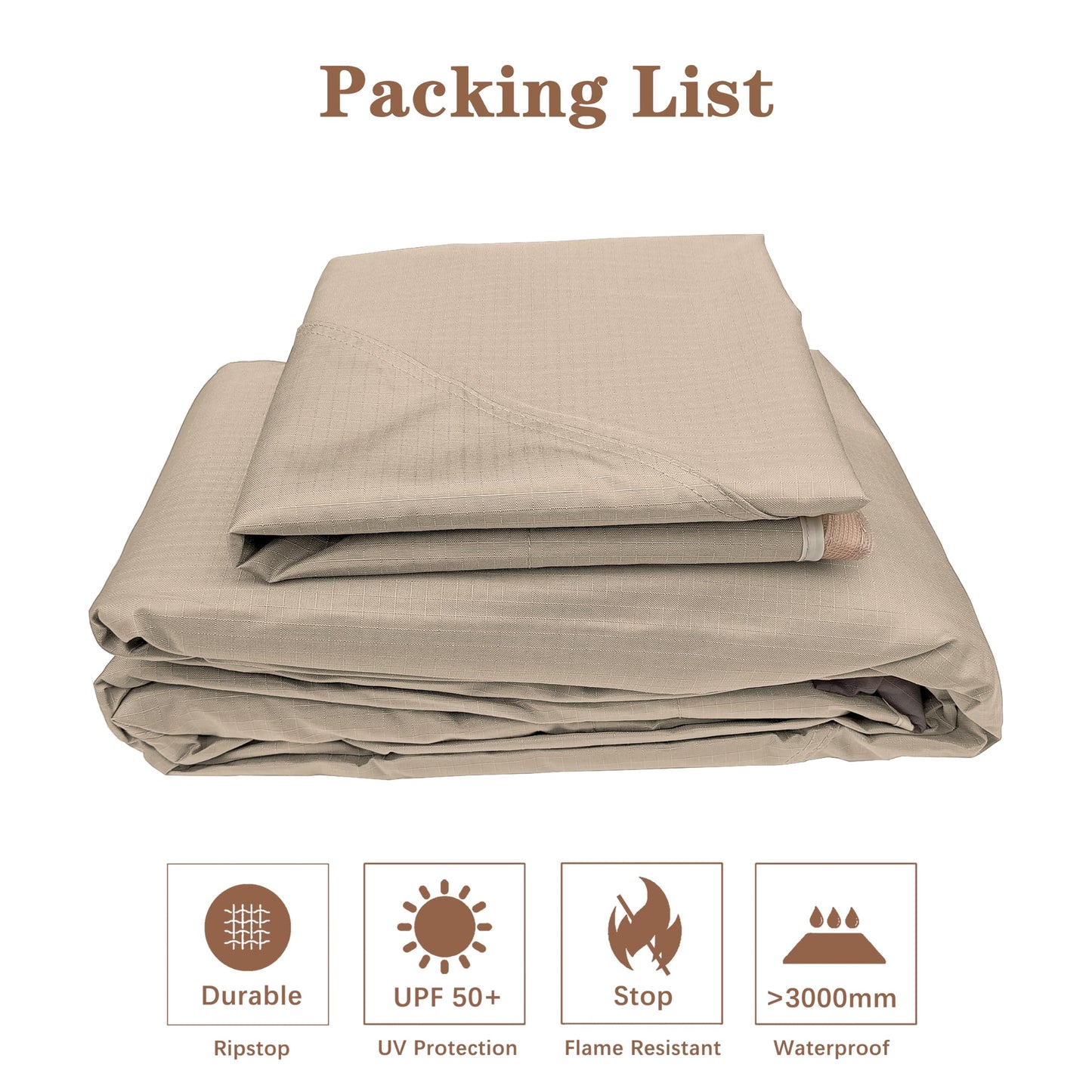 SCOCANOPY Replacement Top for 10x12 FT Gazebo Massillon Biscayne,Cabin-Style L-GZ933PST,Turnberry L-GZ933PCO-L,Tuscany L-GZ933PST-K (Light Beige Ripstop)