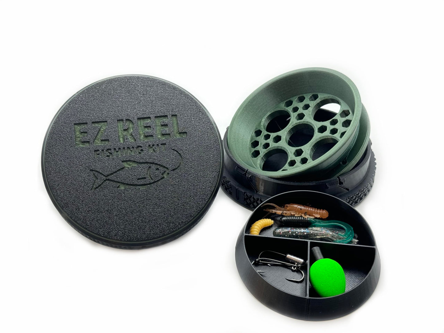 EZ Reel- Fishing Kit – Pocket Size Handline Fishing Reel | Ultimate Compact Rodless Reel Fishing Kit for Hiking, Outdoors, and Adventure.