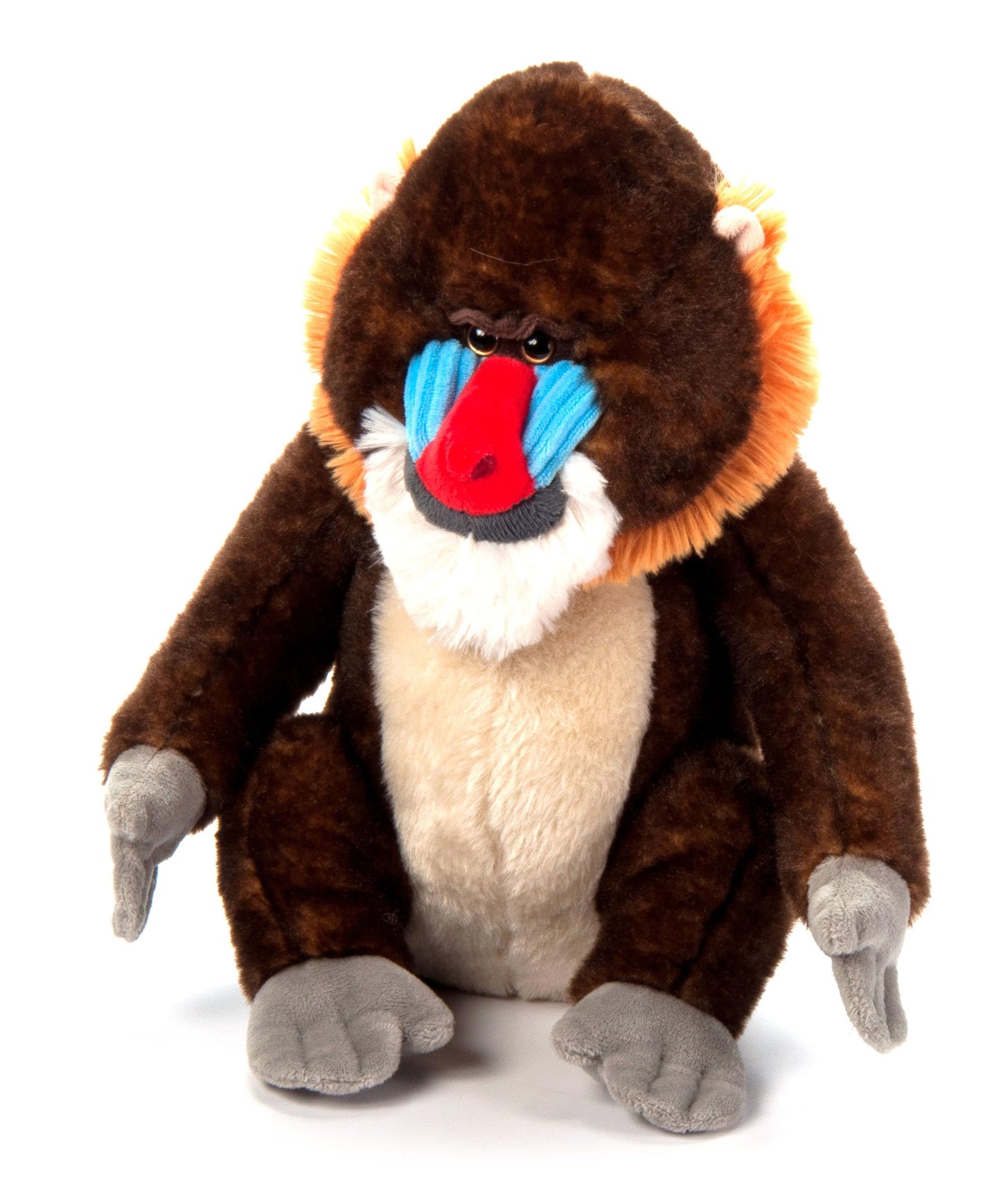 The Petting Zoo Mandrill Monkey Stuffed Animal Plushie, Gifts for Kids, Wild Onez Wildlife Animals, Monkey Plush Toy, 12 inches