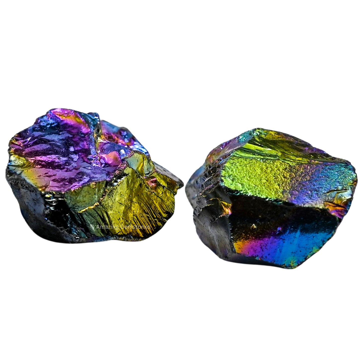 Amazing Gemstone Titanium Aura Quartz Raw Crystals and Healing Stones, Natural Rocks for Meditation and DIY Raw Stones and Crystals (1 lb)