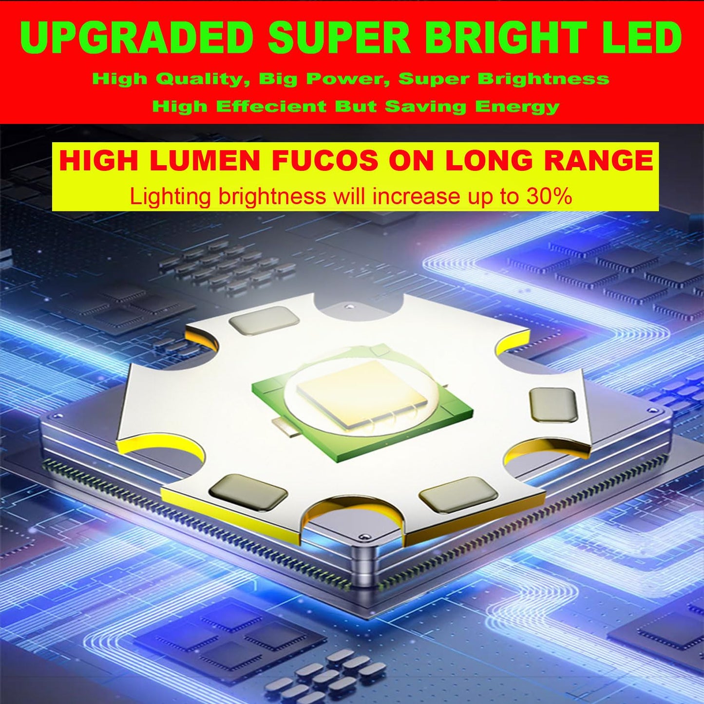 HAASHADA LED Searchlight LED Lantern, Solar Rechargeable Super Bright 10000LM Handheld LEDs Spotlight, Multifunctional Camping Lamp Work Lights, 7 Light Modes, IPX4 Waterproof, for Emergency