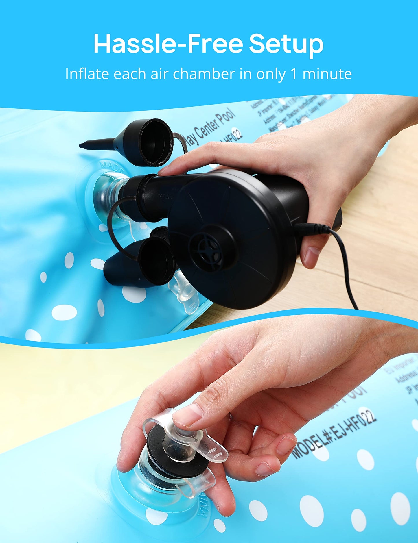 Kiddie Pool with Slide Inflatable Play Center Wading Lounge Kids Pool, Coconut Palm Sprinkler, Water Game Play Center, 95''x75''x40''