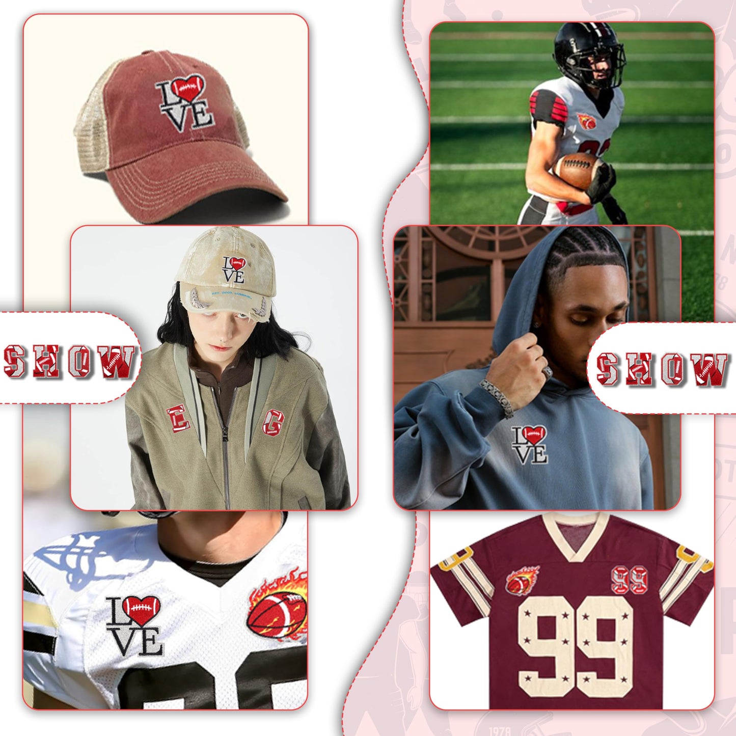 Meneng Football Iron On Letters Patches: 48PCS Glittering Embroidered Appliques A-Z Alphabet and 0-9 - Football DIY Crafts for Customizing Clothing Jackets Backpacks Hats Jerseys Name Number
