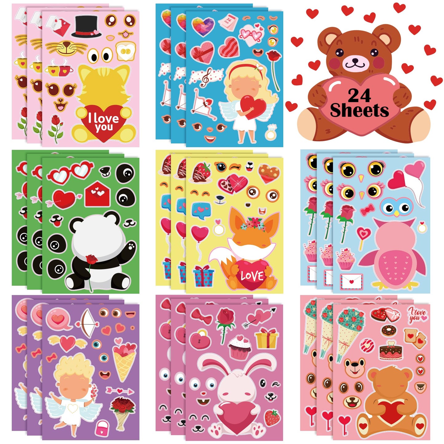 Valentines Party Supplies with DIY Stickers