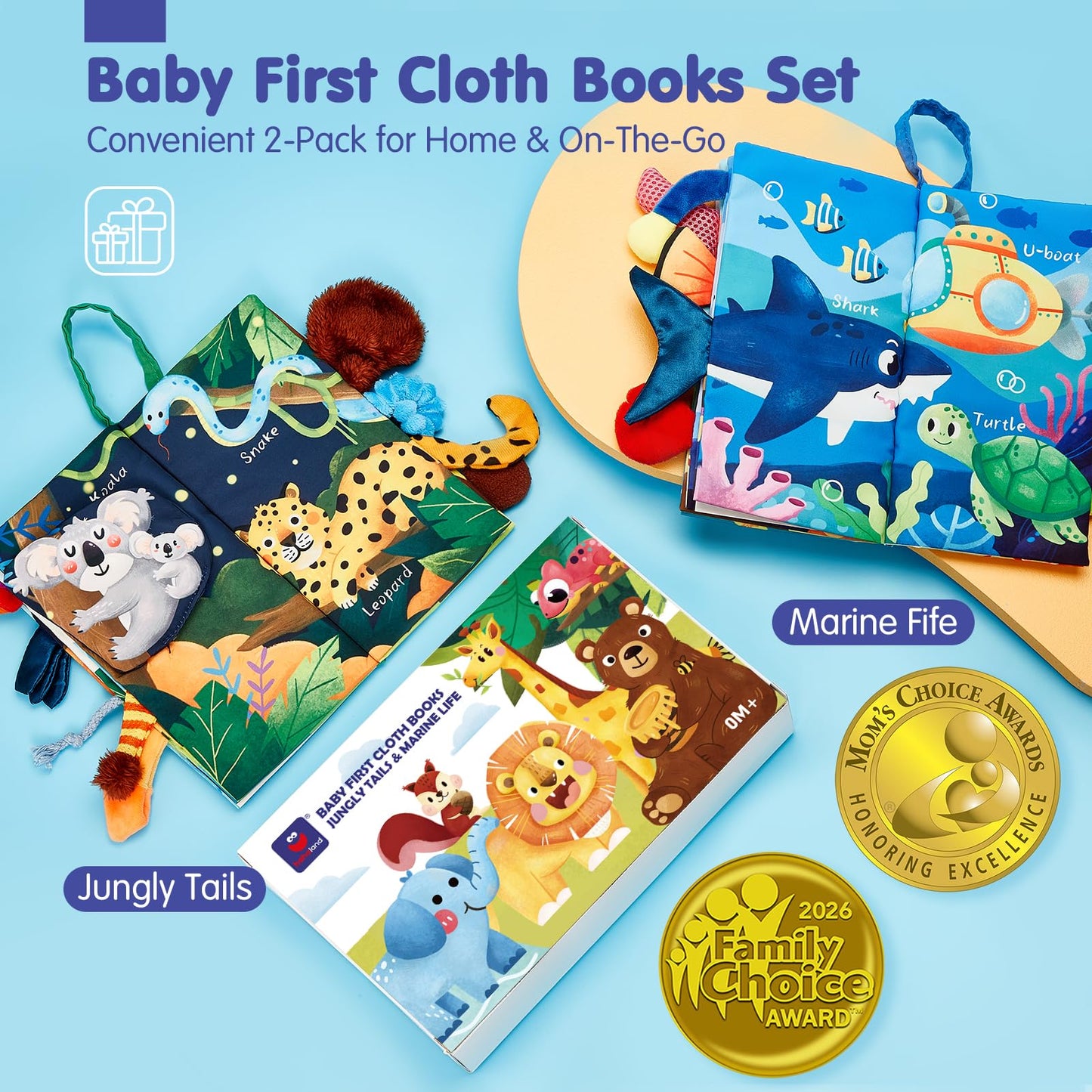 hahaland Baby Books and Bamboo Muslin Swaddle Blankets - Baby Boy Gifts Newborn Essentails