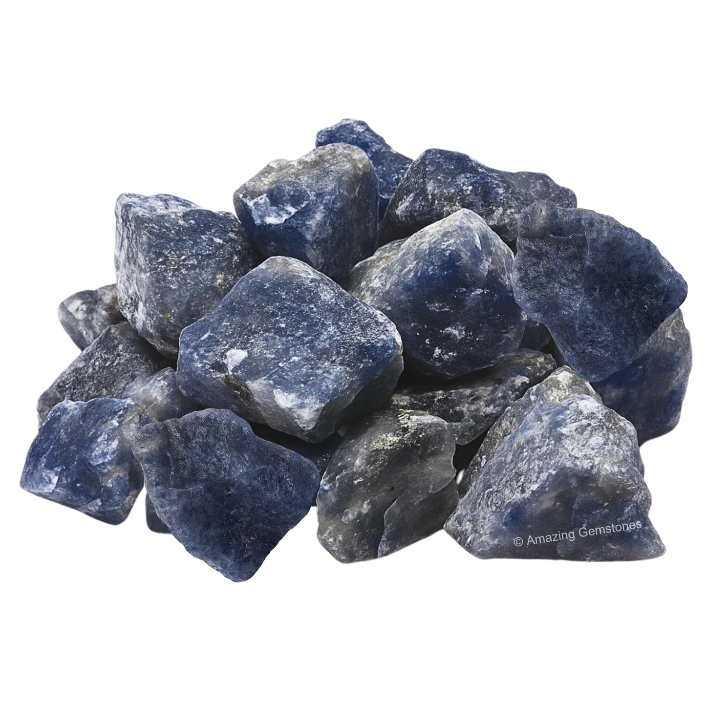 Amazing Gemstone 2 Pieces Iolite Raw Crystals and Healing Stones, Natural Rocks for Tumbling and DIY Raw Stones and Crystals
