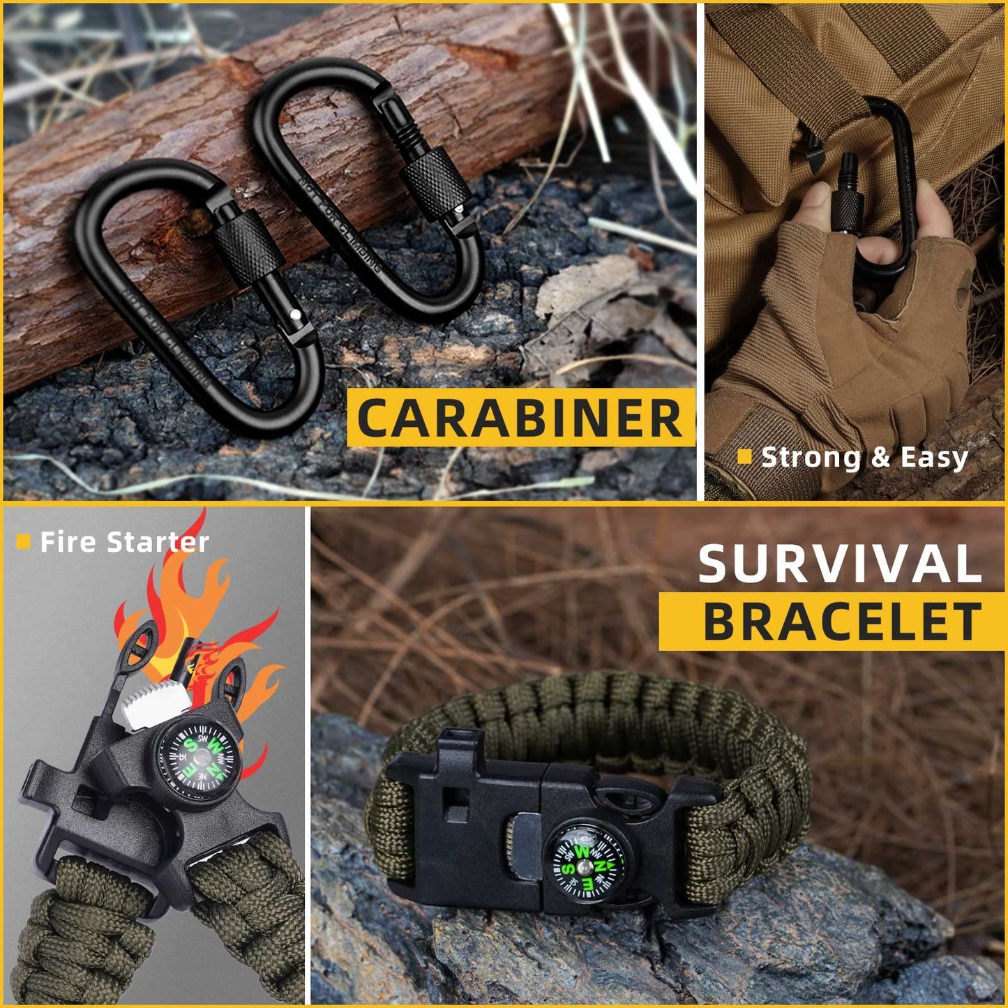 Gifts for Men Dad Husband - Fathers Day, Anniversary Birthday Gifts Idea for Him Boyfriend Man- Survival Kit 14 in 1, Survival Gear and Equipment, Fishing Hunting Camping Accessories, Cool Gadgets