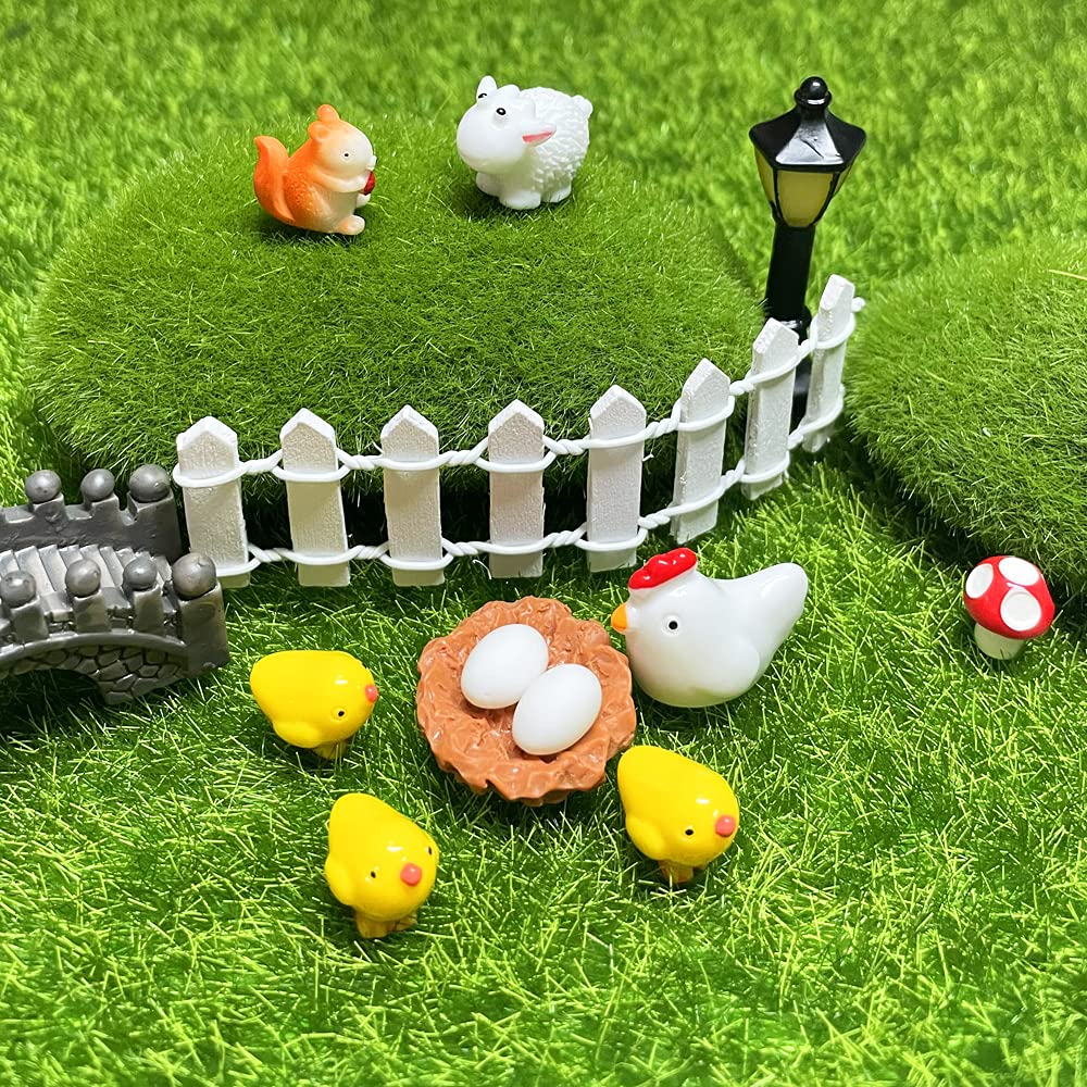 VonSom 150 Pieces Mini Fairy Garden Decor Accessories Micro Landscape Ornaments Kit Miniature Fairy Garden Animals DIY Supplies for Succulent Decoration