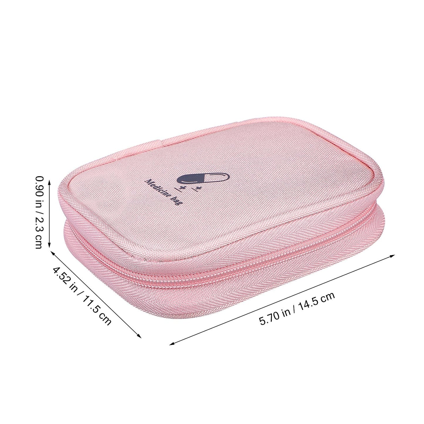 COOPHYA 2pcs Medical Bag Organizer Travel Medicine Storage Pouch Household First Aid Pouch 11x14x2cm Lightweight Portable for Outdoor and Daily Use