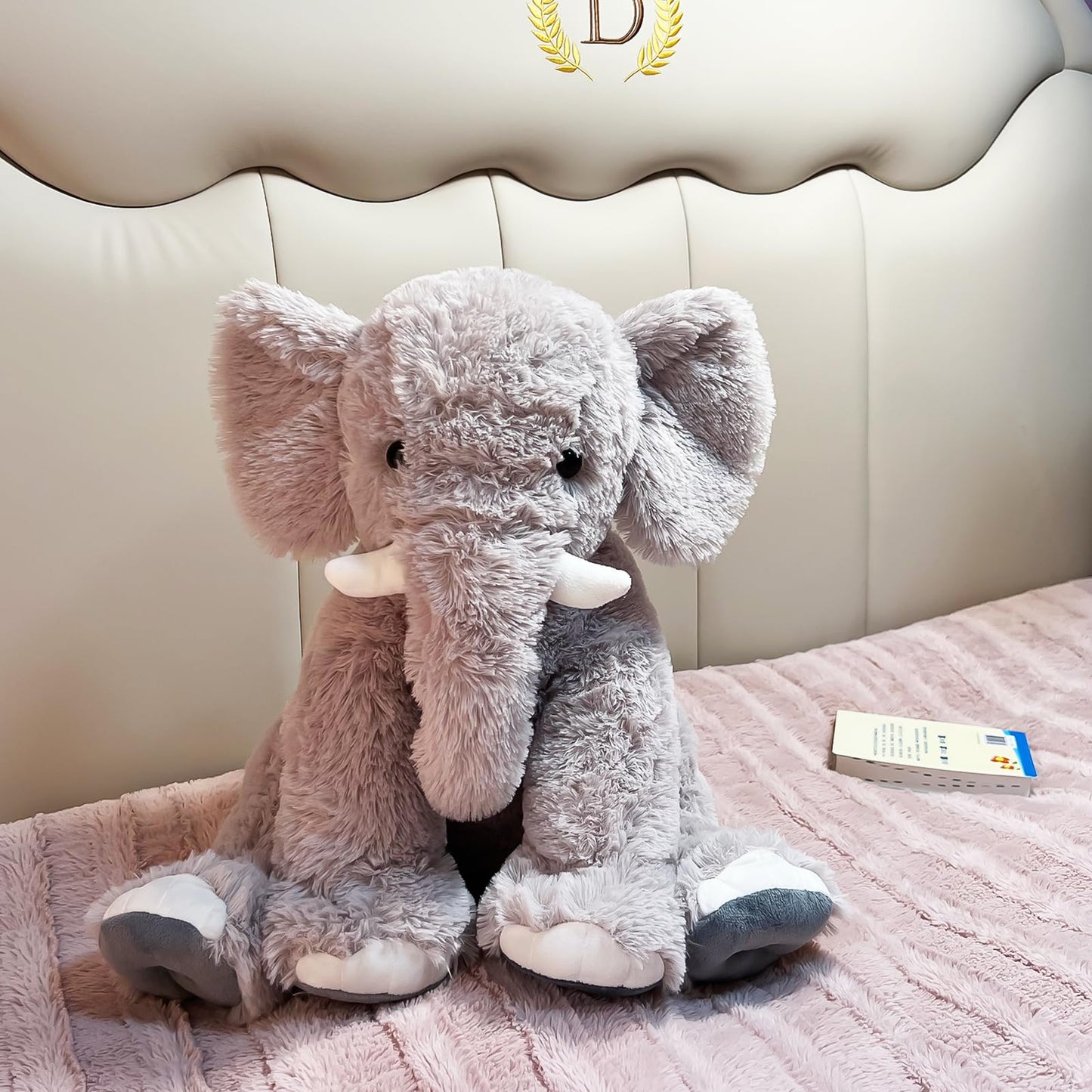 UBABER 19.2 Inch Large Elephant Stuffed Animals,Clever Elephant Plush Toy for Kids, for Girls and Women,Super Soft Room Decoration(Gray).