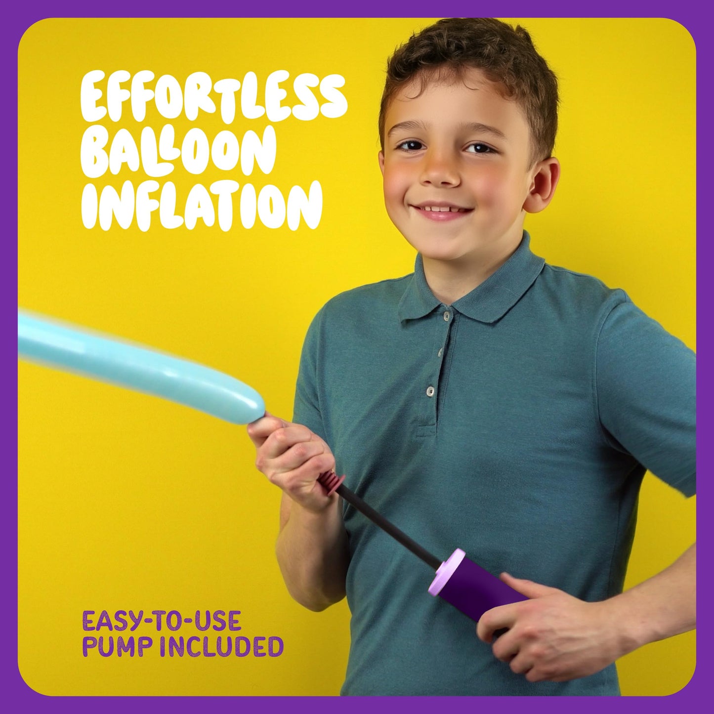 Dan&Darci Balloon Animal Twisting Kit with Pump for Kids - Boy & Girl Gift - Birthday Gifts for Girls and Boys - Arts and Crafts for Ages 8-12 - 6 7 8 9 10 11 12 Year Old - Animals Balloons