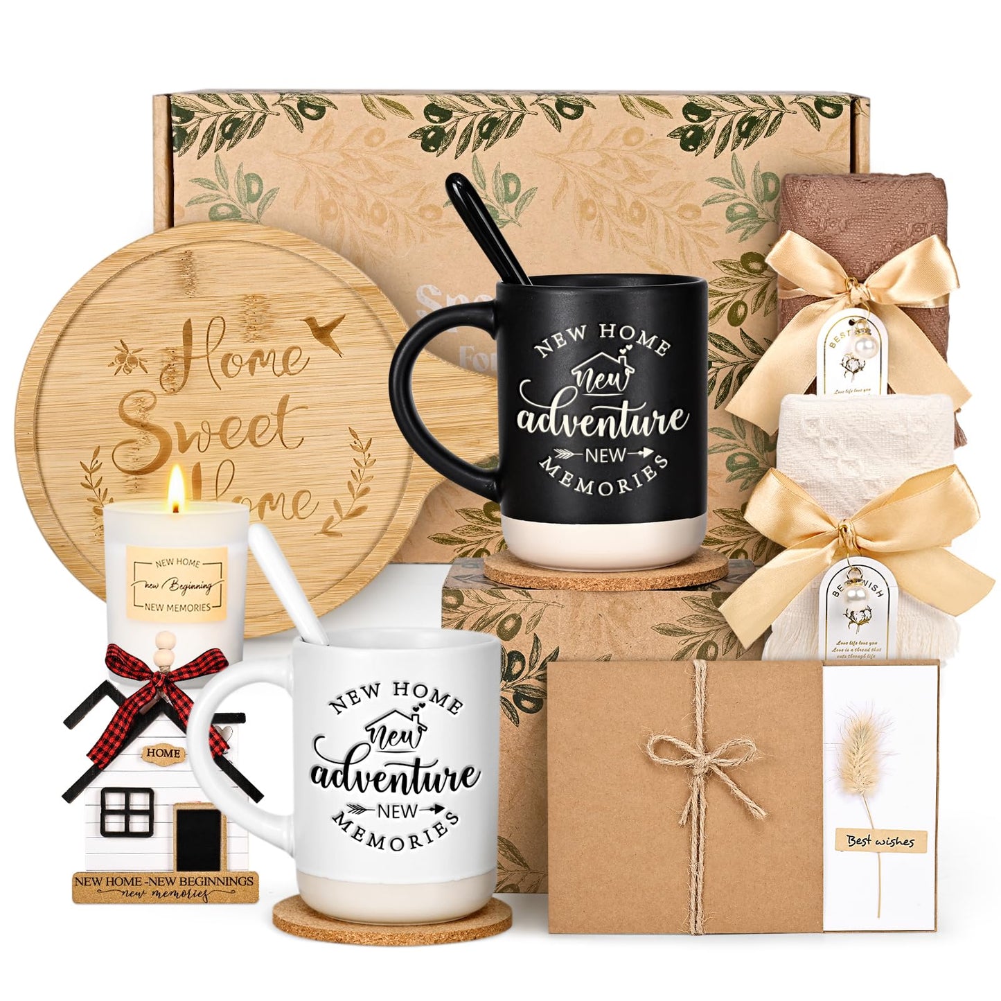 YHRJWN 13 Pcs House Warming Gifts New Home, Housewarming Gifts New Home, Closing Tokens for House Buyers, House Warming Gift for Women Men Friends, Housewarming Gift Box