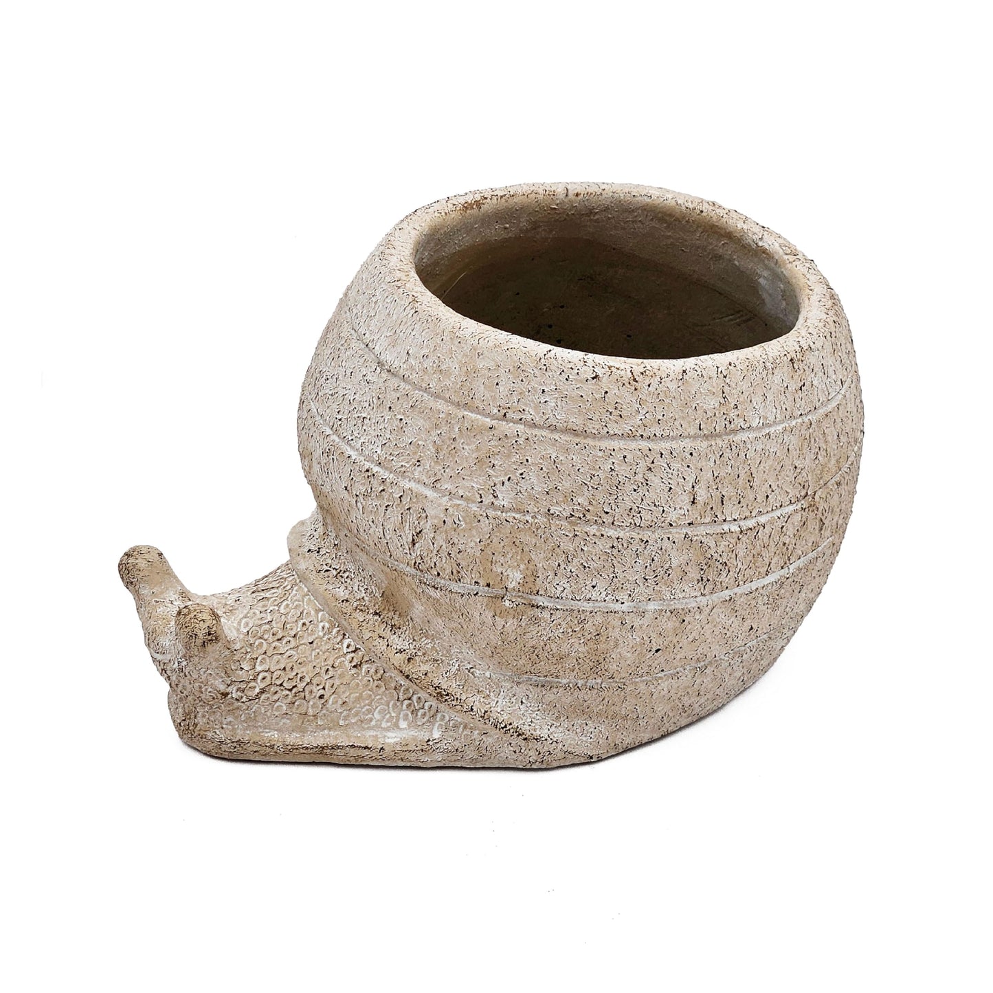 A&B Home Snail Planter - Decorative Weathered Cement Pot, Plant Holder for Home and Garden, Living Room Coffee Table Flower Vase Garden Patio Accent Piece, 8.3" x 7.1" x 4.7"