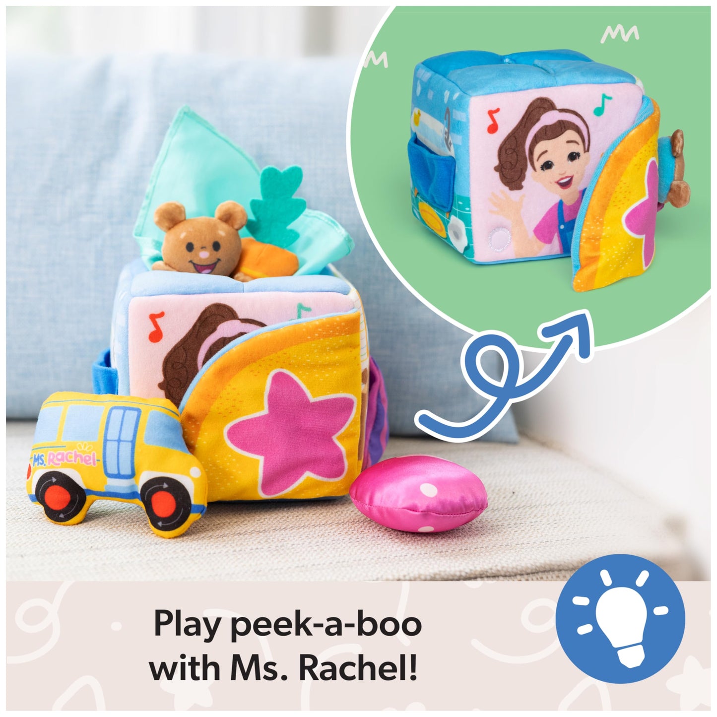 Ms. Rachel Official Surprise Learning Box, Educational Toys with Stuffed Animals, Sensory Toys & Activities for Babies, Toddler Toys for Girls & Boys Ages 3 Months - 2+ Years