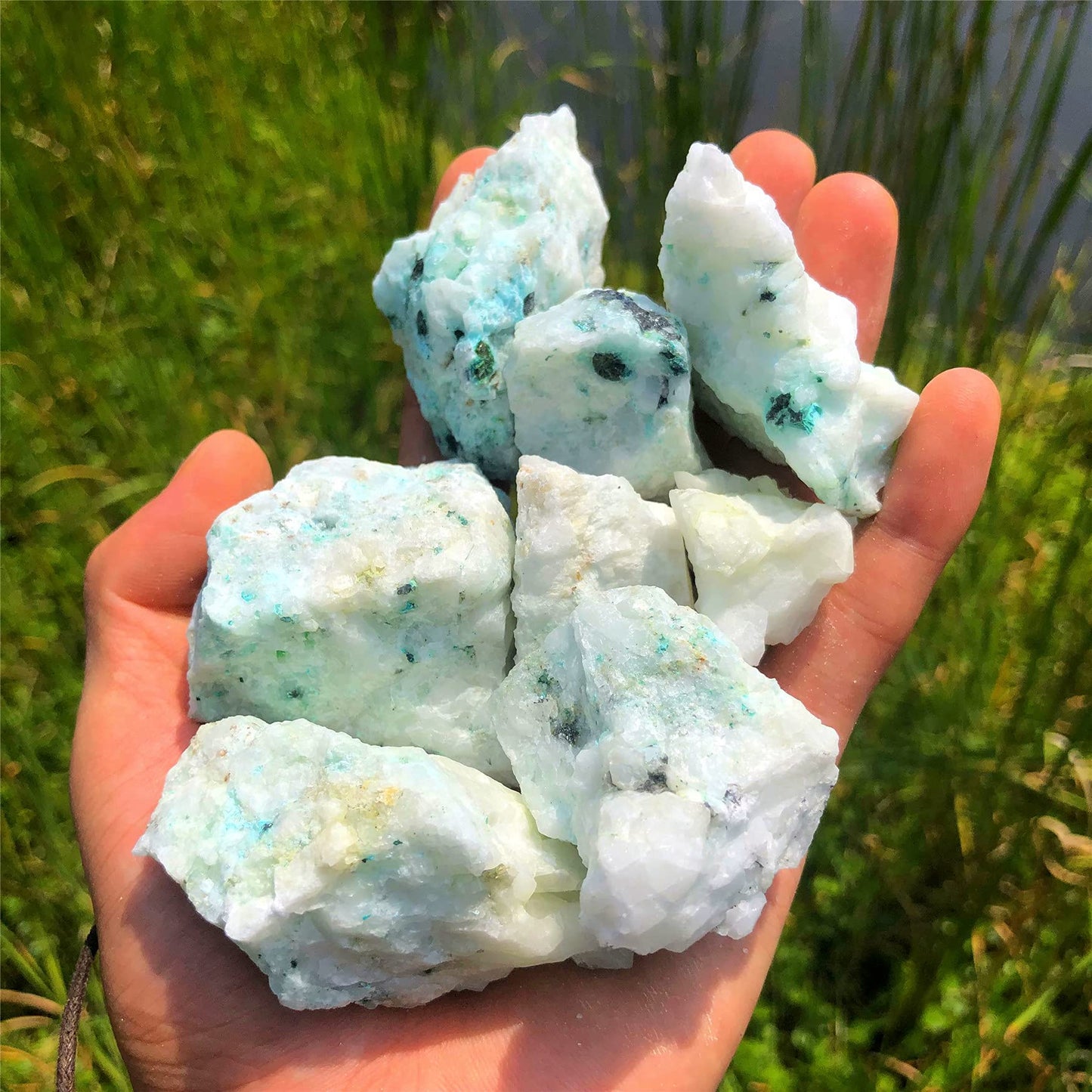 Zenkeeper 1Lb Large Rough Chrysocolla Crystal Bulk Raw Phoenix Stone Natural Crystal Chunks Crystals Healing Stones