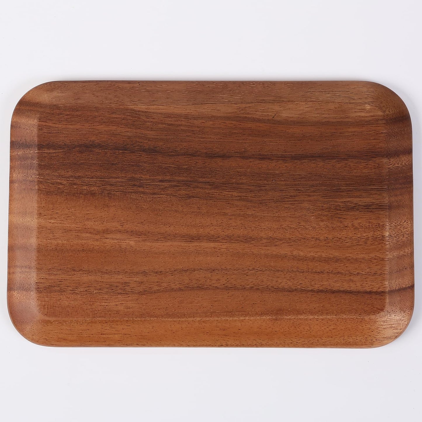 Velinjowy Serving Acacia Wood Valet Tray for Men Women, Catch All Acacia Mens Key Dump Bedside Nightstand Organizer EDC Decorative Wooden Tray for Phone Watch Wallet Keys Jewelry