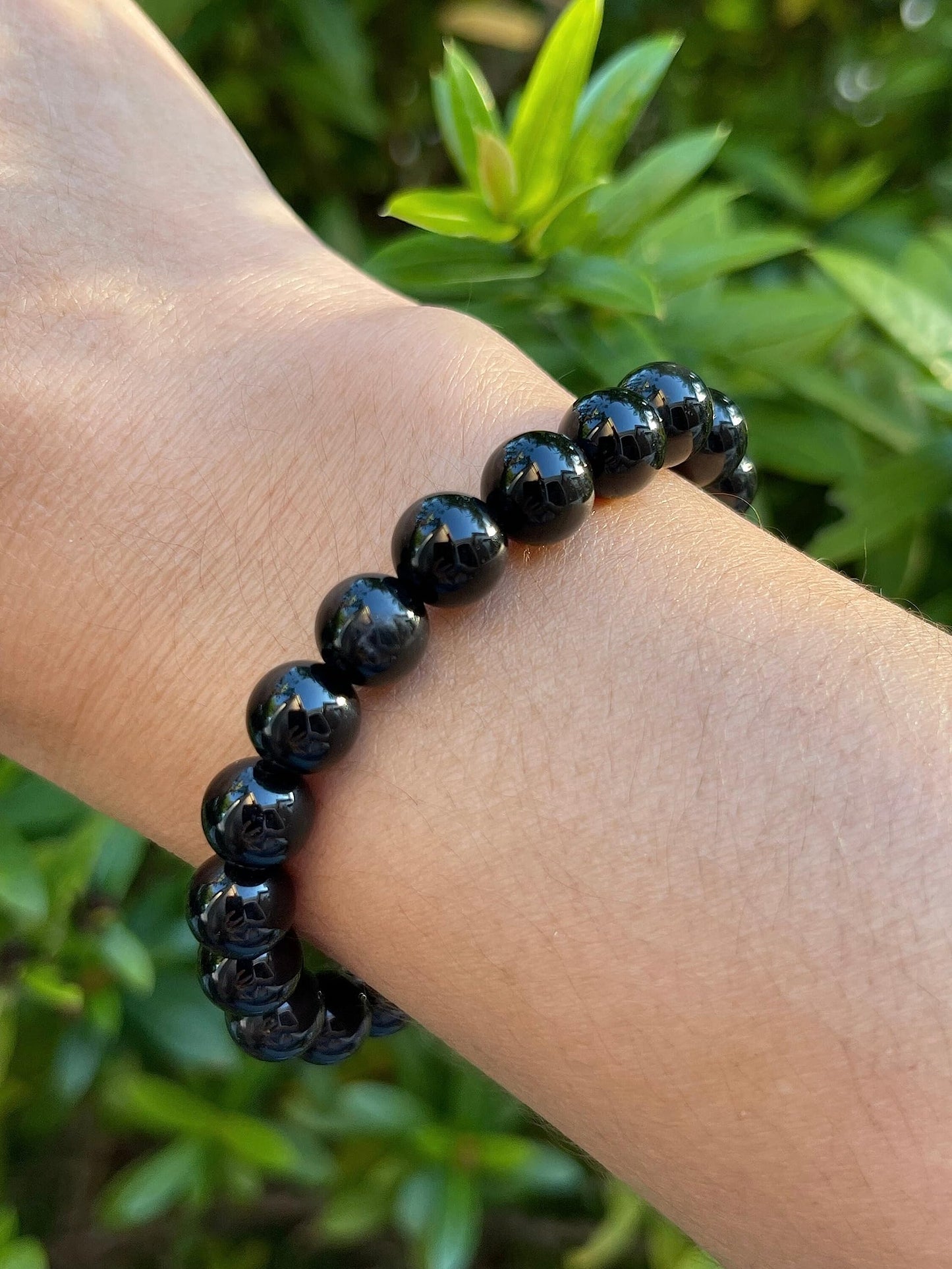 GAF TREASURES Rainbow Obsidian Crystal Bead Bracelet 8mm, Genuine Rainbow Obsidian Stretch Gemstone Bracelet, Healing Crystal Bracelet, Gift for Men & Women (1)
