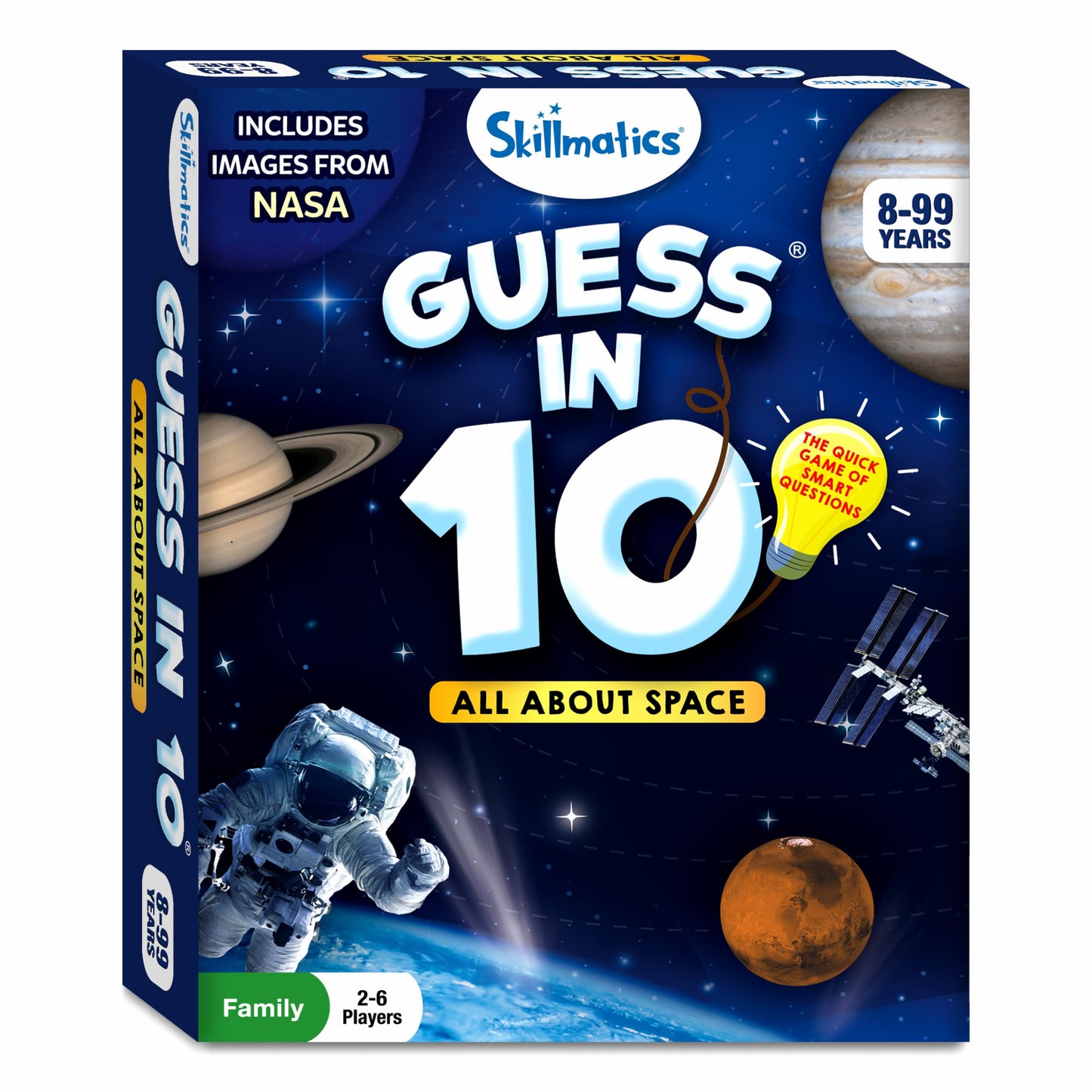 Skillmatics Guess in 10 NASA Space, Perfect for Boys, Girls, Kids & Families Who Love Card Games, Educational Toys, Travel Games, Gifts for Ages 8, 9, 10 and Up