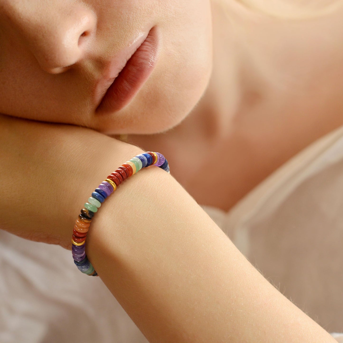 Yavannah Chakra Bracelets for Women, Crystals and Healing Stones Beaded Bracelets Stress Relaxing Spiritual Christmas Birthday Gifts for Women Mom