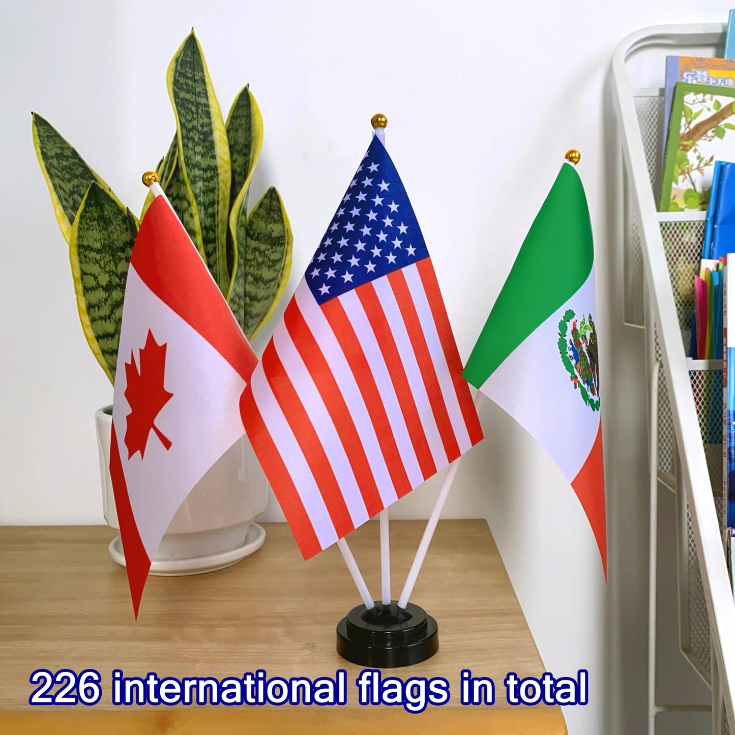 LZXING 226 Countries International Flags of the World Small Mini Hand Held Flags on Stick,All Countries Flags,8.2 x 5.5 Inch