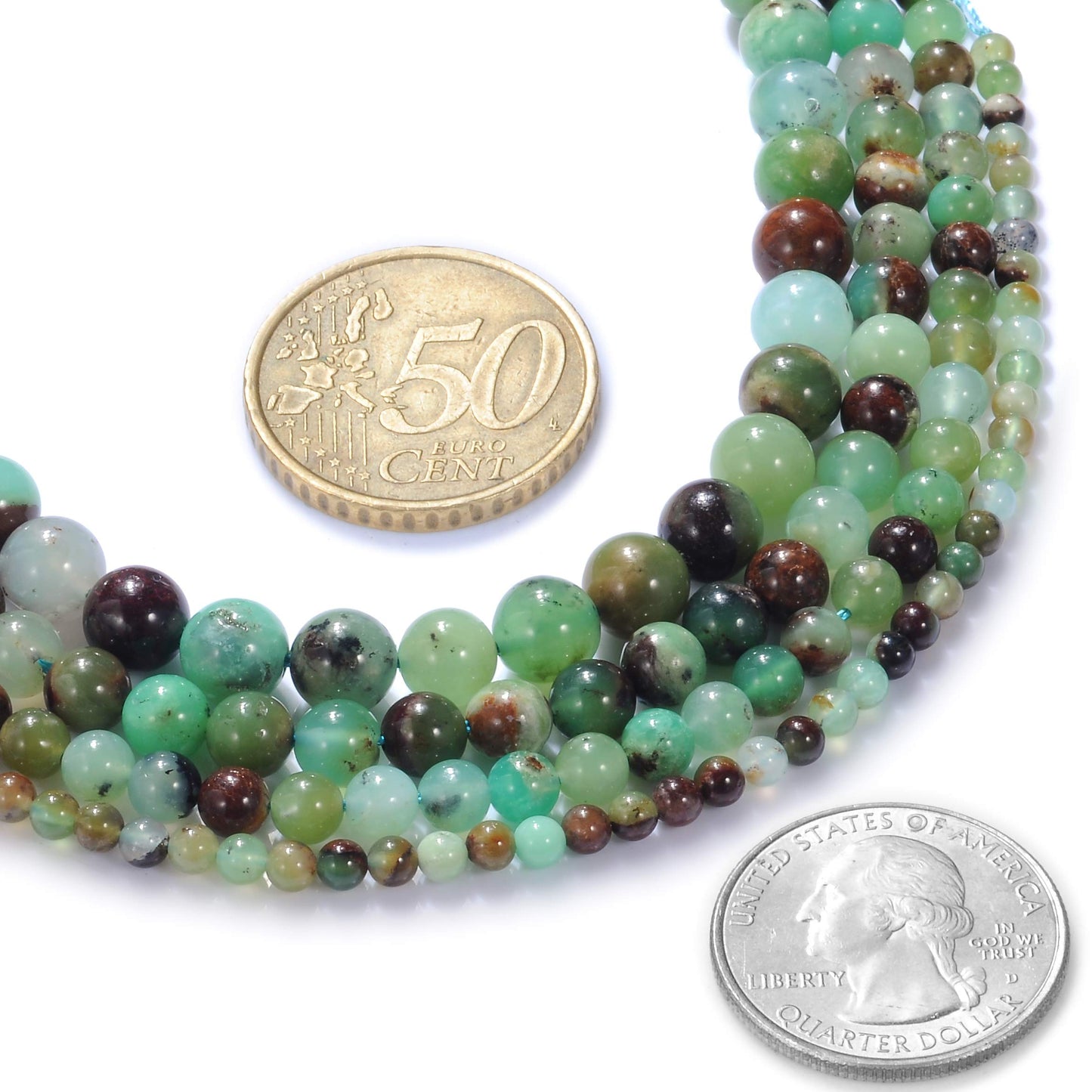 10mm Natural Australian Jade Gemstone Round Loose Beads Crystal Stone Bracelet Necklace Accessories Crafts for Jewelry Making DIY,1 Strand 15"